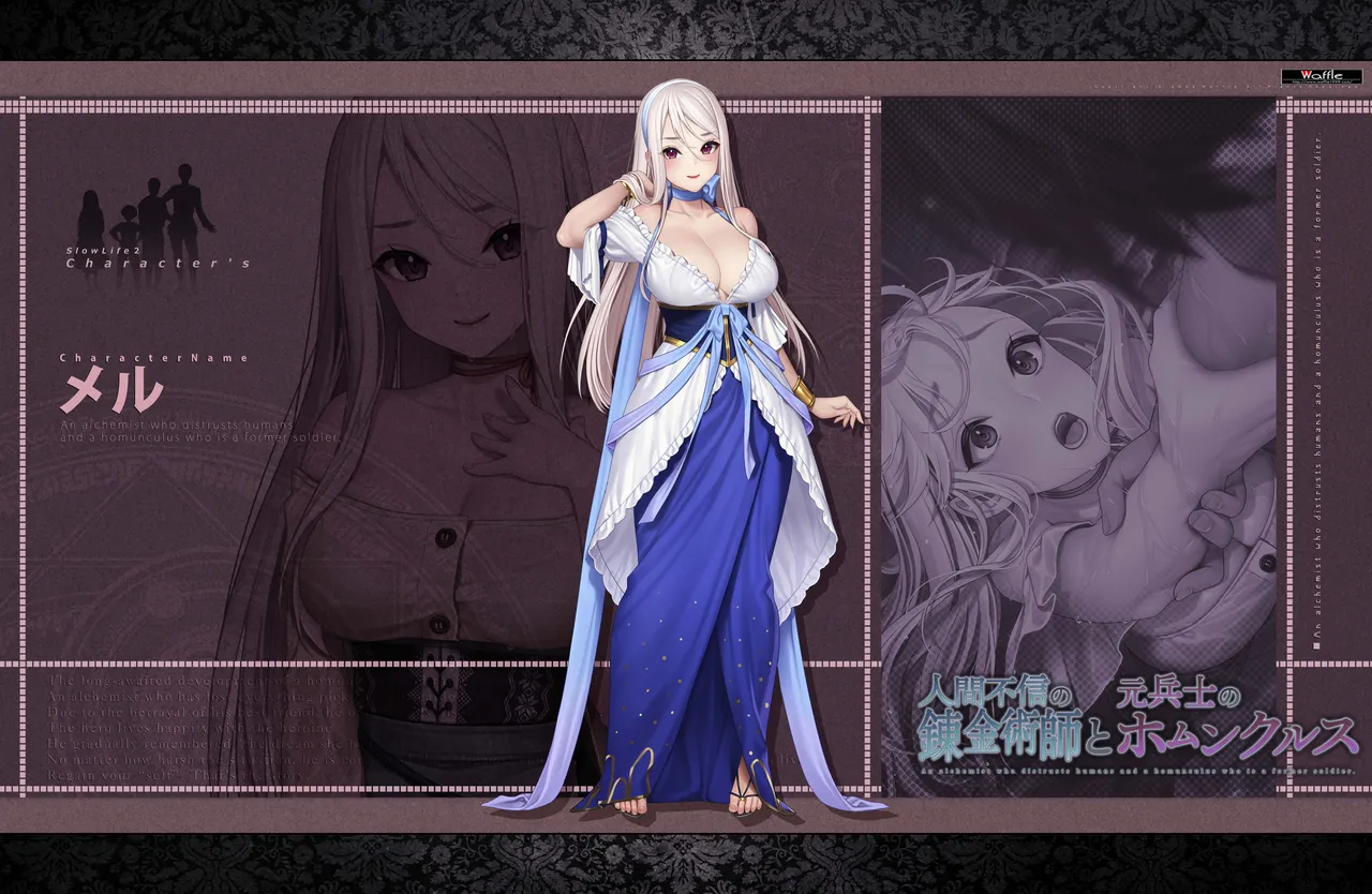 [Waffle] 人間不信の錬金術師と元兵士のホムンクルス ~キャラクター画像&デジタルラフ集~ Bildnummer 45