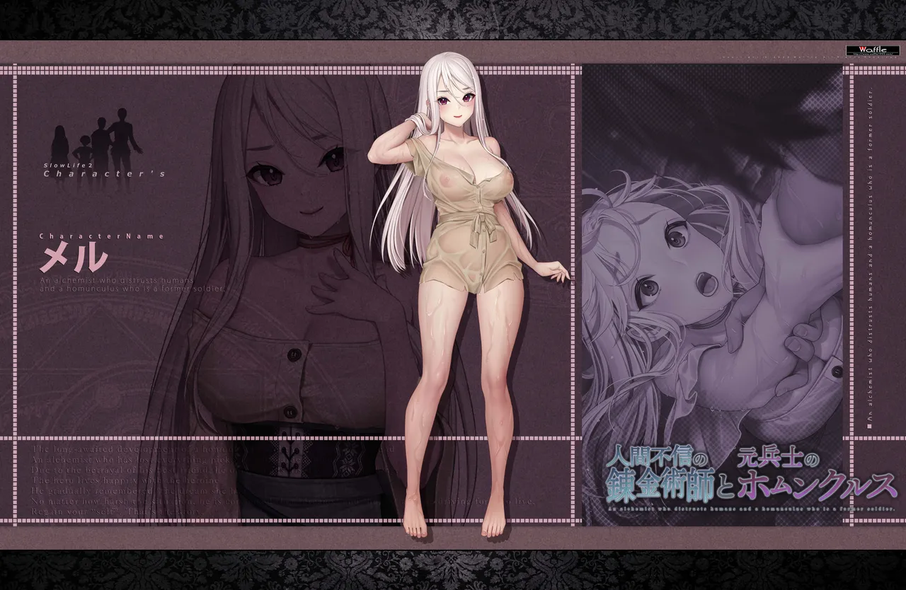 [Waffle] 人間不信の錬金術師と元兵士のホムンクルス ~キャラクター画像&デジタルラフ集~ Bildnummer 47