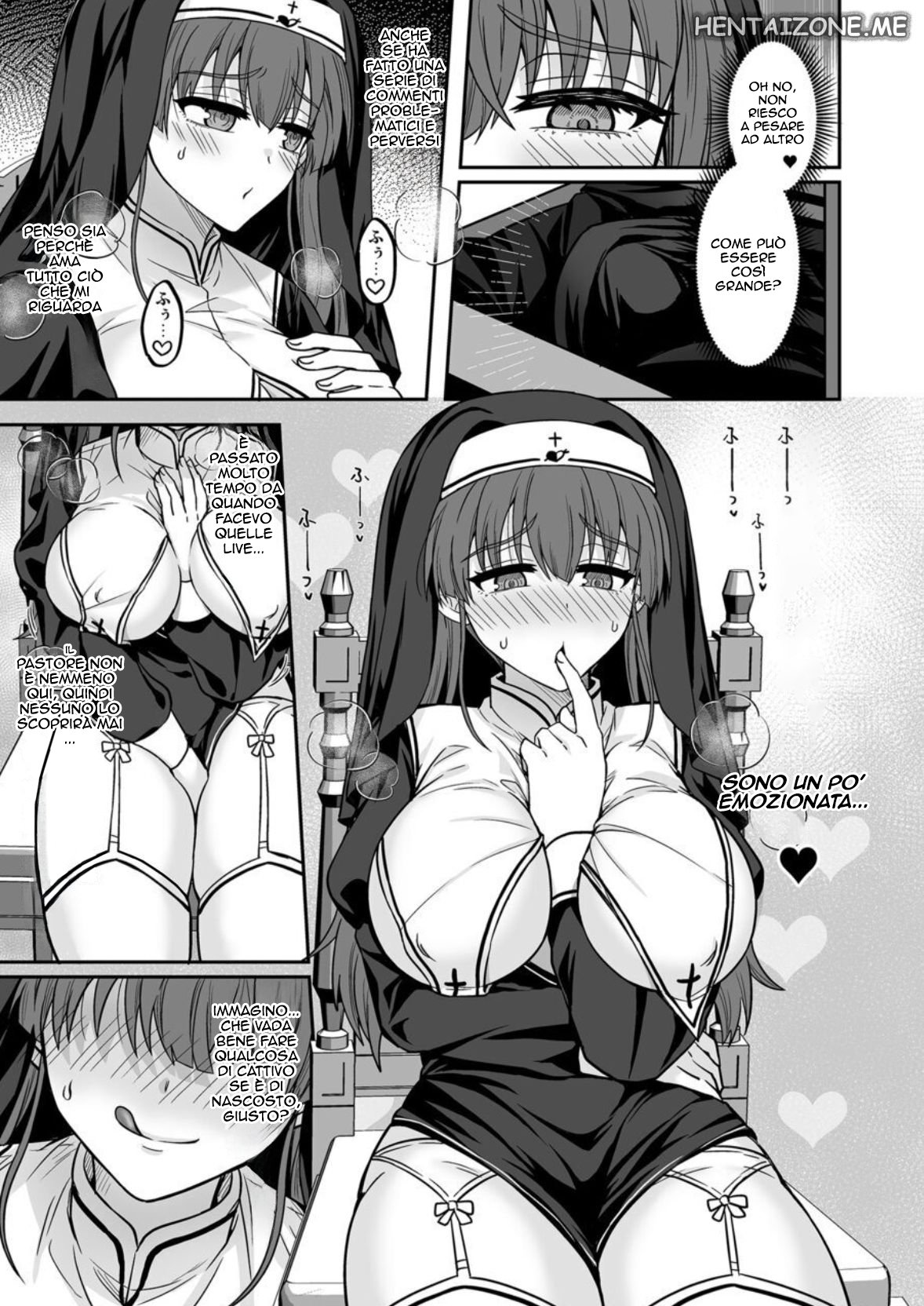 [Feiren Sheng-hou (Rai)] Sister Marine no Seishori Zangeshitsu | La Doppia Vita della Suora (Houshou Marine) [Italian] [Digital] image number 6