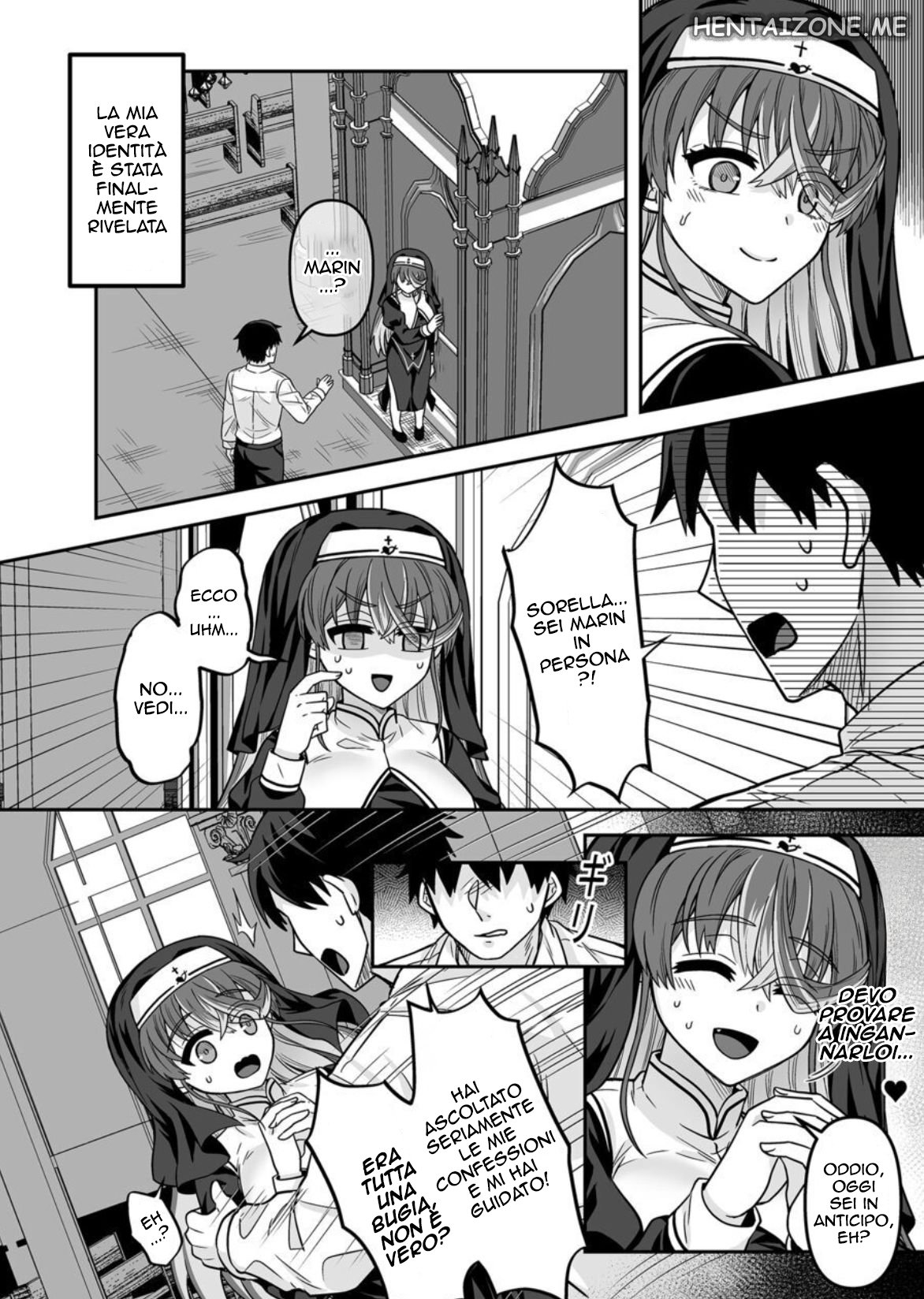 [Feiren Sheng-hou (Rai)] Sister Marine no Seishori Zangeshitsu | La Doppia Vita della Suora (Houshou Marine) [Italian] [Digital] image number 17