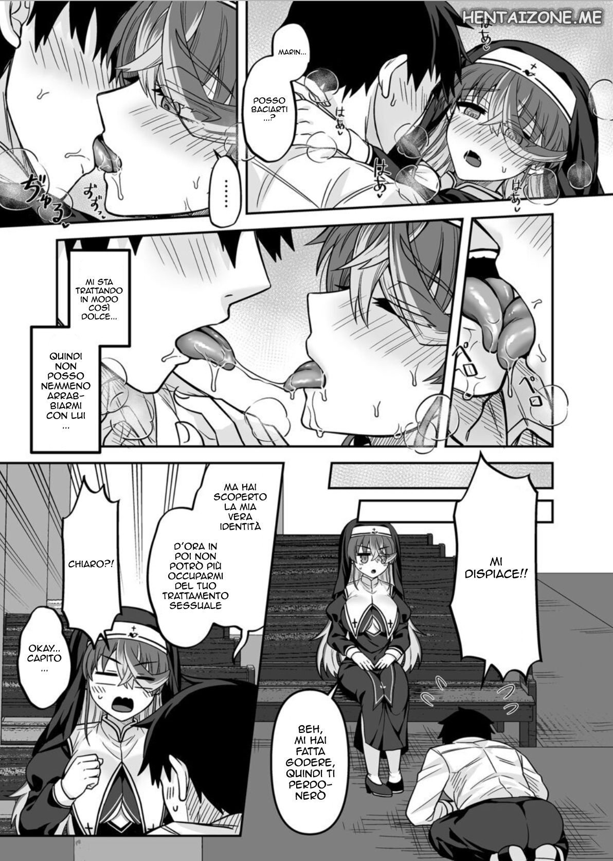 [Feiren Sheng-hou (Rai)] Sister Marine no Seishori Zangeshitsu | La Doppia Vita della Suora (Houshou Marine) [Italian] [Digital] image number 22