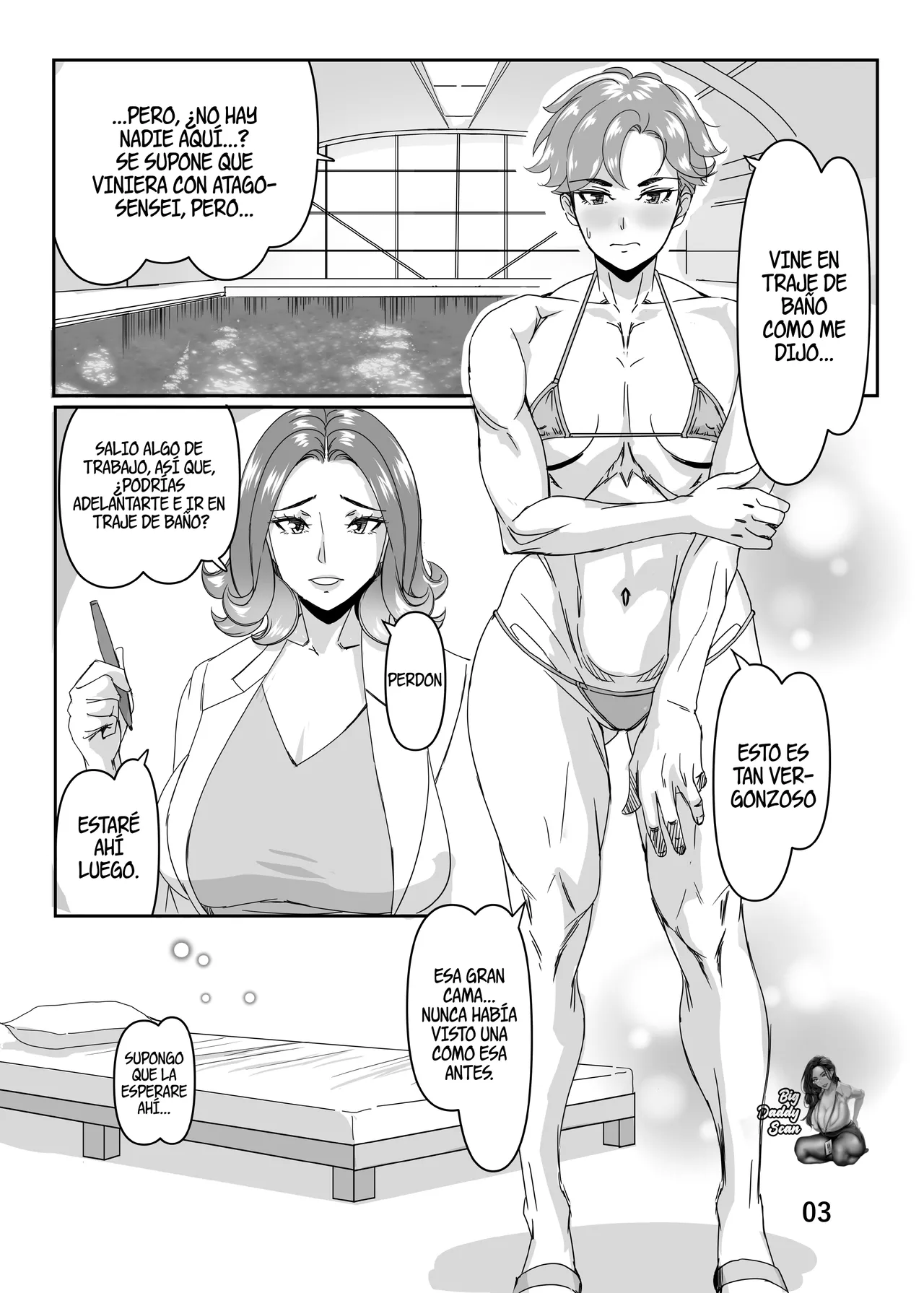 [Hamasei (Tetsukui)] Poolside de Sensei-tachi to Tanoshindemasu 3 | Divirtiendome Con Las Profesoras Junto A La Piscina (3) [Spanish] [BigDaddy Scan] [Digital] изображение № 3