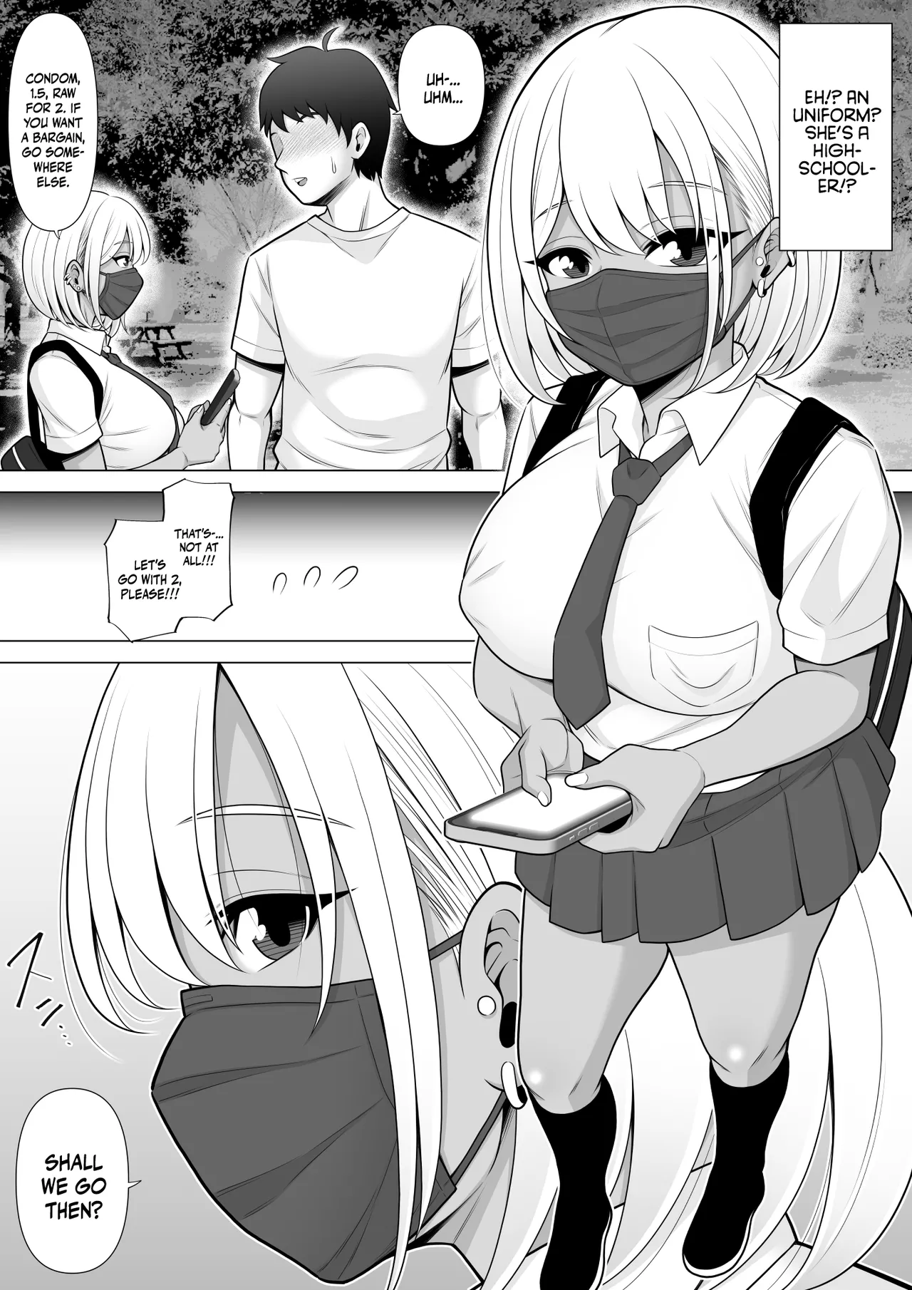 [Pot Detox] Uwasa no Tachinbo Kouen de Kuro Gal JK Katte Nama Nakadashi Shita Hanashi /  Story About How I Hired And Creampied A Black Gal From A Famed Standing Girl Park [English] {Doujins.com} 이미지 번호 6