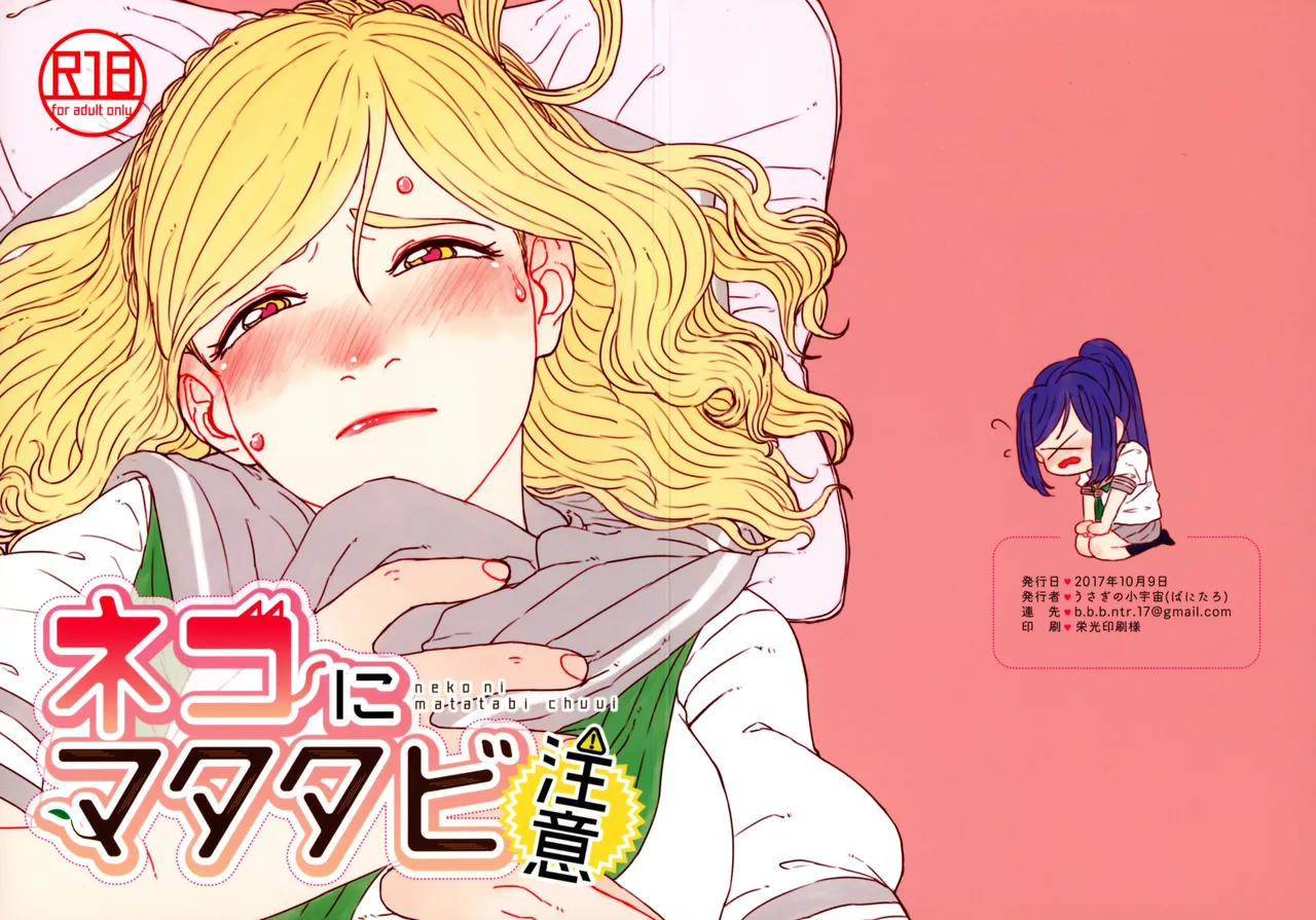 (Girls' Love Festival 21) [Usagi no Shouuchuu (Banitaro)] neko ni matatabi chuui (Love Live! Sunshine!!) image number 1