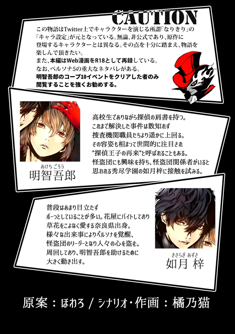 (Phantom Masquerade 3) [Nari Kiri Kaitou-dan (Tachibana no Neko)] Tenbin no Sentaku CROW SIDE (Persona 5) [Digital] Bildnummer 2