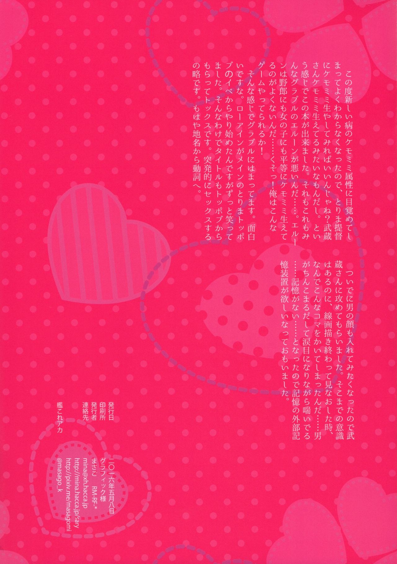 (Houraigekisen! Yo-i! 25Senme) [RM-RF-* (Masago)] Teitoku ni Kemomimi ga Haetanode Musashi, Torima Tokkusu Suru Zo (Kantai Collection -KanColle-) [Textless] image number 19