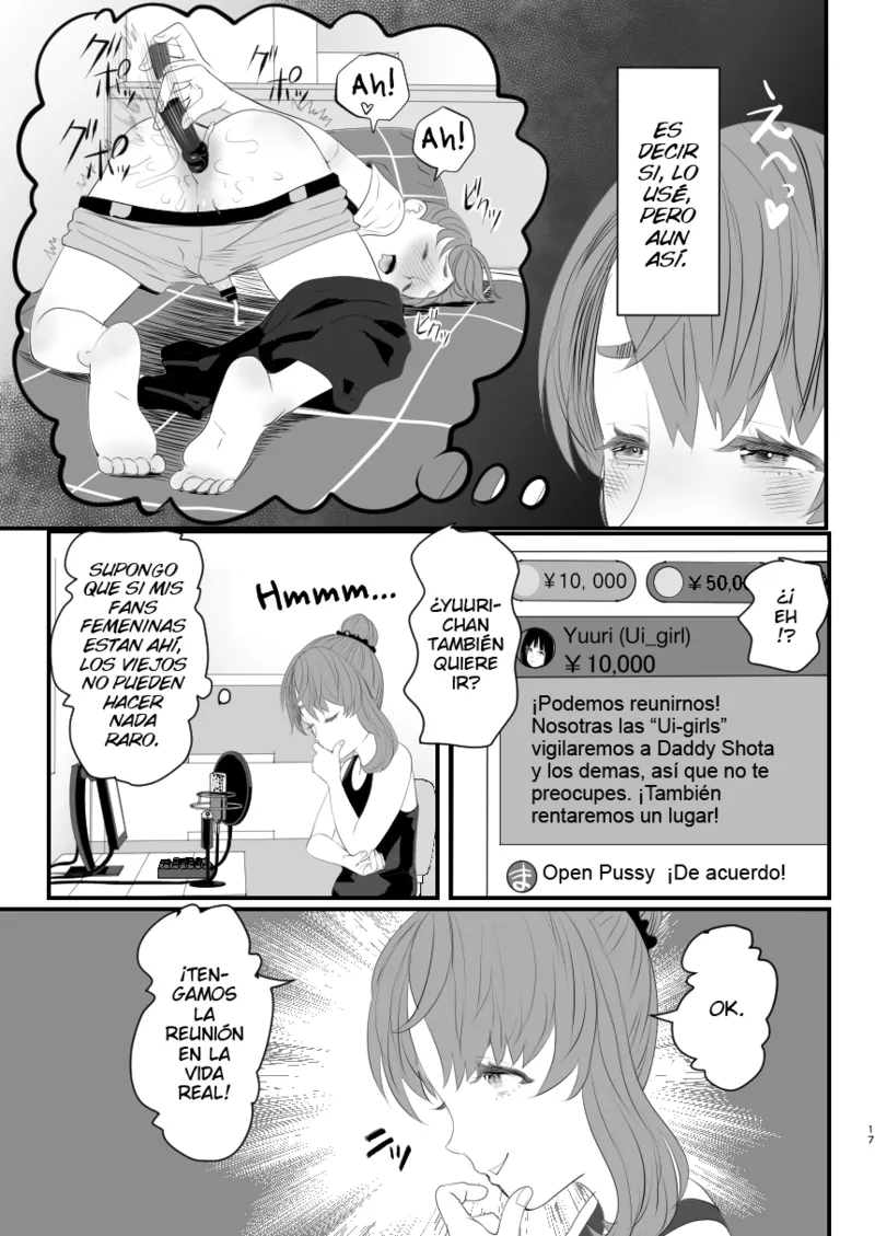 [Groggy-chou (Guro Tsuki)] Otokonoko Haishinsha Nagesen ni Noserarete Hamerarechaimashita [Spanish] image number 17