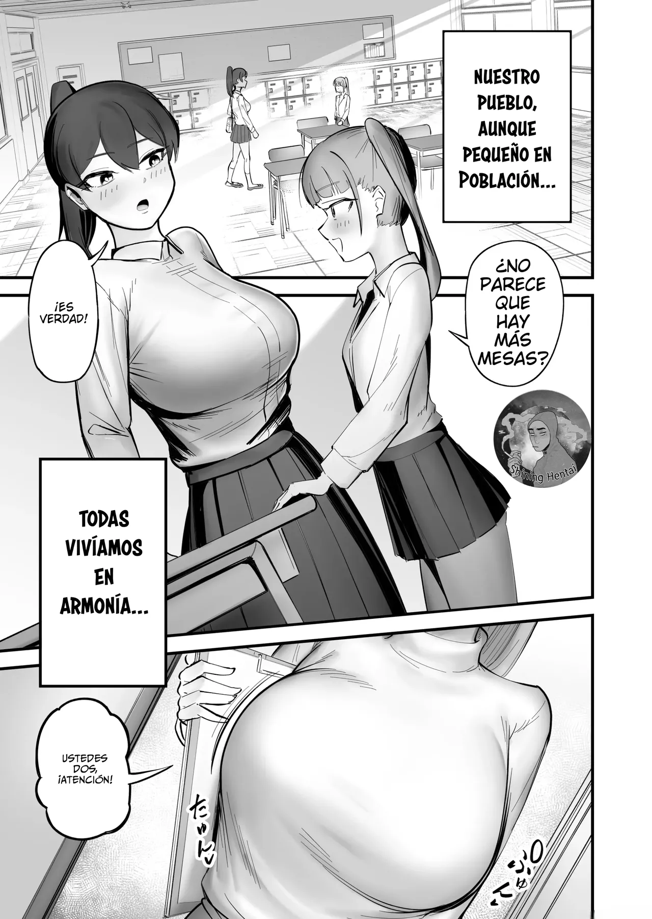 [Flat Rurit (Taira Rurit)] Nodoka na Inaka ni Futanari ga Kite Zenbu Bukkowareta Hanashi | Una Historia Sobre una Futanari que Llega a una Escuela Pacífica y lo aArruina Todo. [Spanish] [Shining Hentai] image number 3