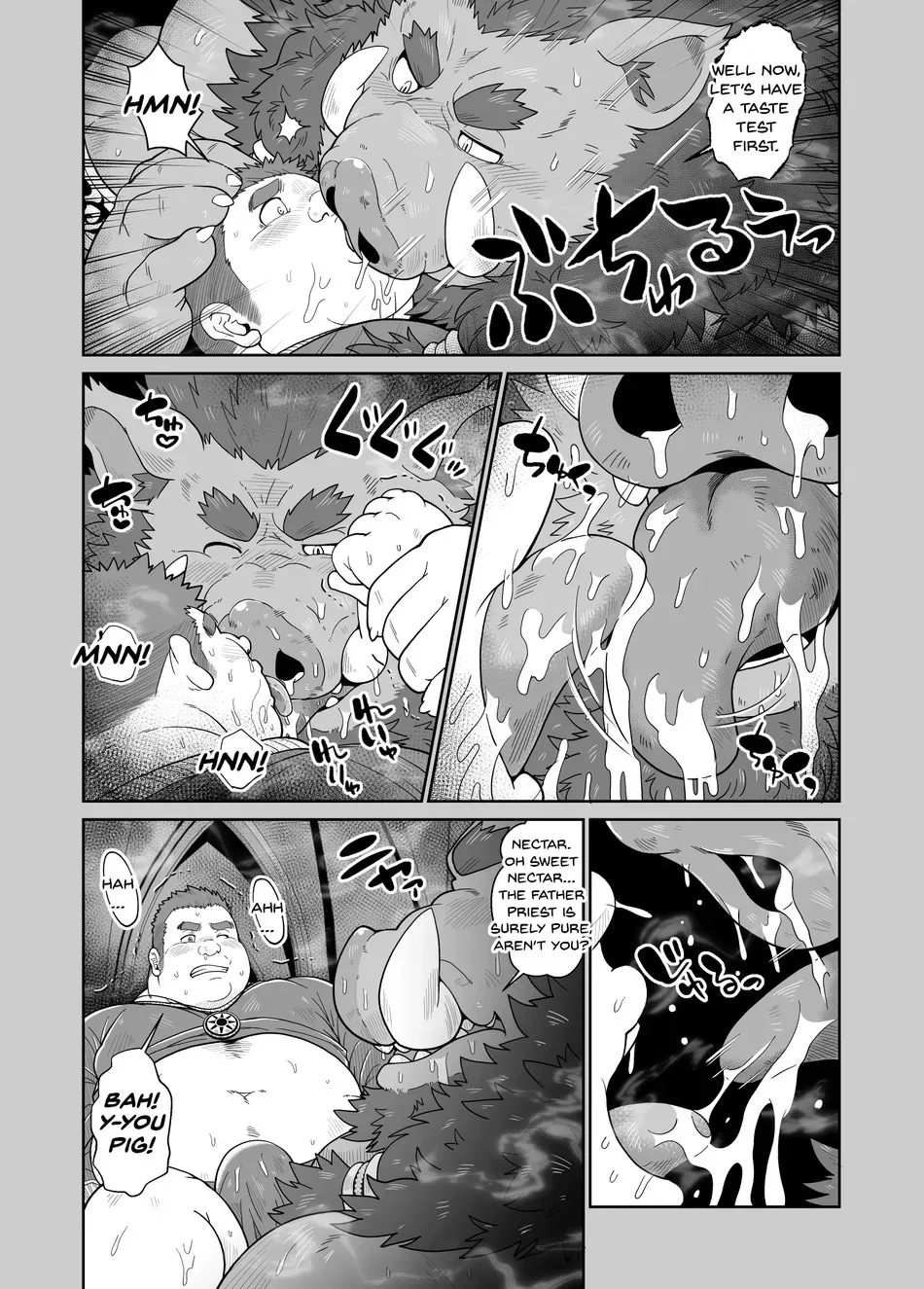 [Bear Tail (Chobikuma)] Buta Kami no Inmu – Pig God’s Whoreful Dream [Eng] 画像番号 7