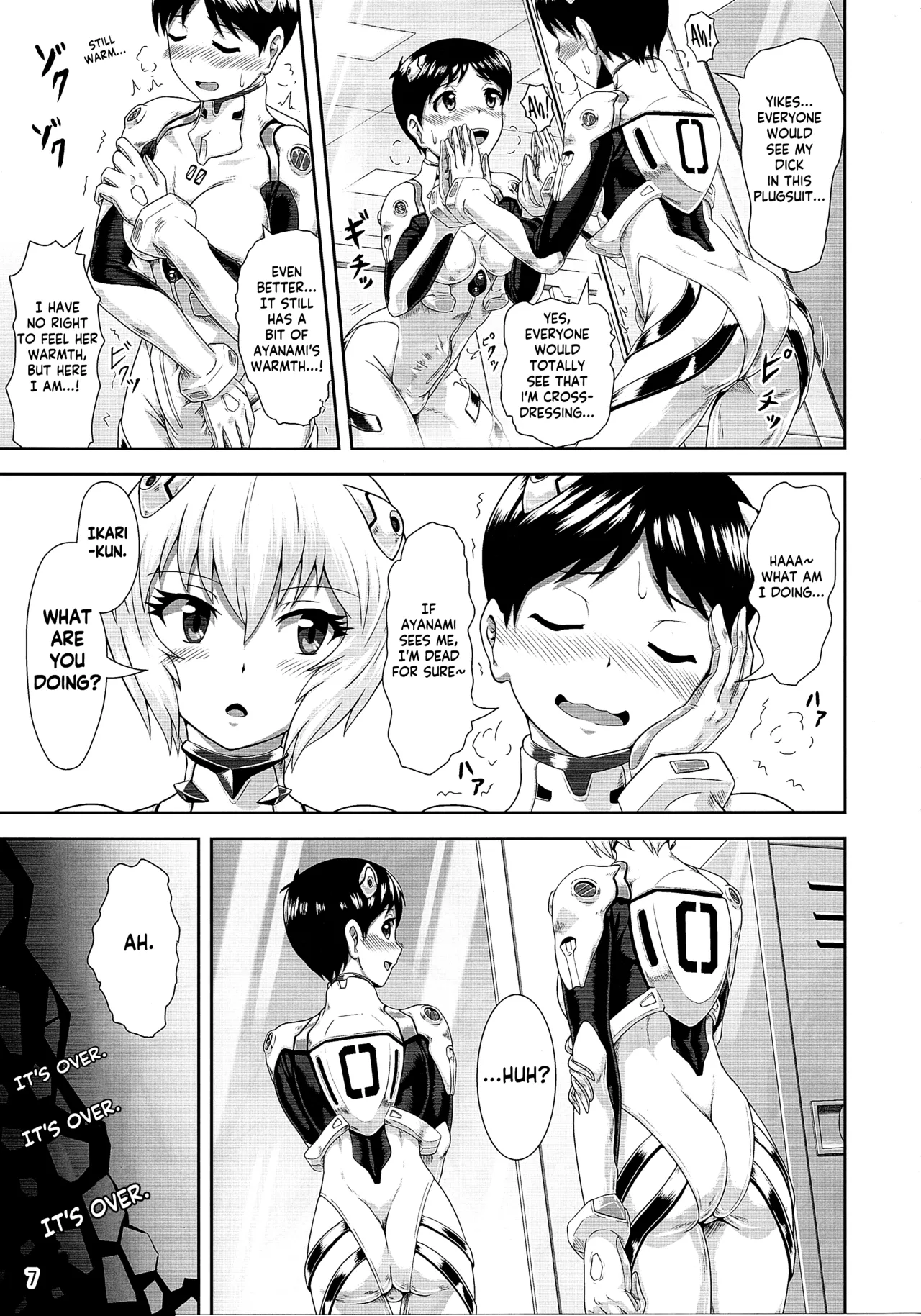 (Pitaket) [Isurusdo (Aozame Takao)] Plugsuit Josou ja Nai to...! WHITE | Is that plugsuit cross-dressing...!? WHITE (Neon Genesis Evangelion) [English] [KM_42] изображение № 6