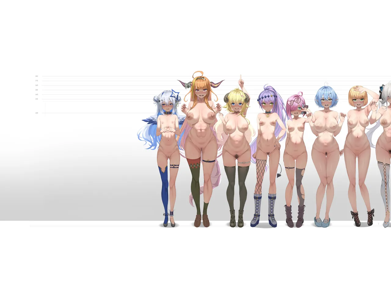 [深夜工房 (みっどないと)] ホ□ライブ からだのくらべる図鑑2 ーちちくらべ しりならべー (ホロライブ) 图片编号 24