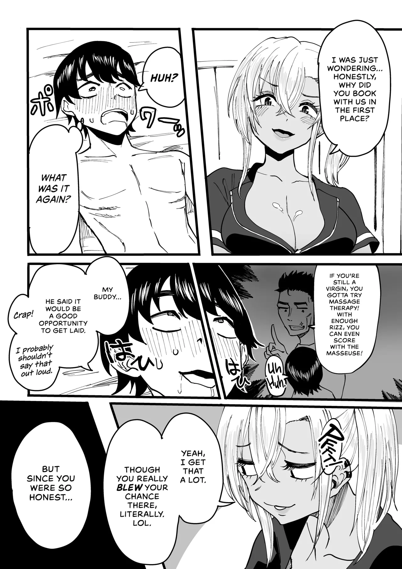 [Kurohamya (Kurosu)] Kurogal Men-esthe Jou ga Yarasetekureru Hanashi | Happy Endings with a Tanned Gyaru Massage Therapist [English] [head empty] [Digital] imagen número 24