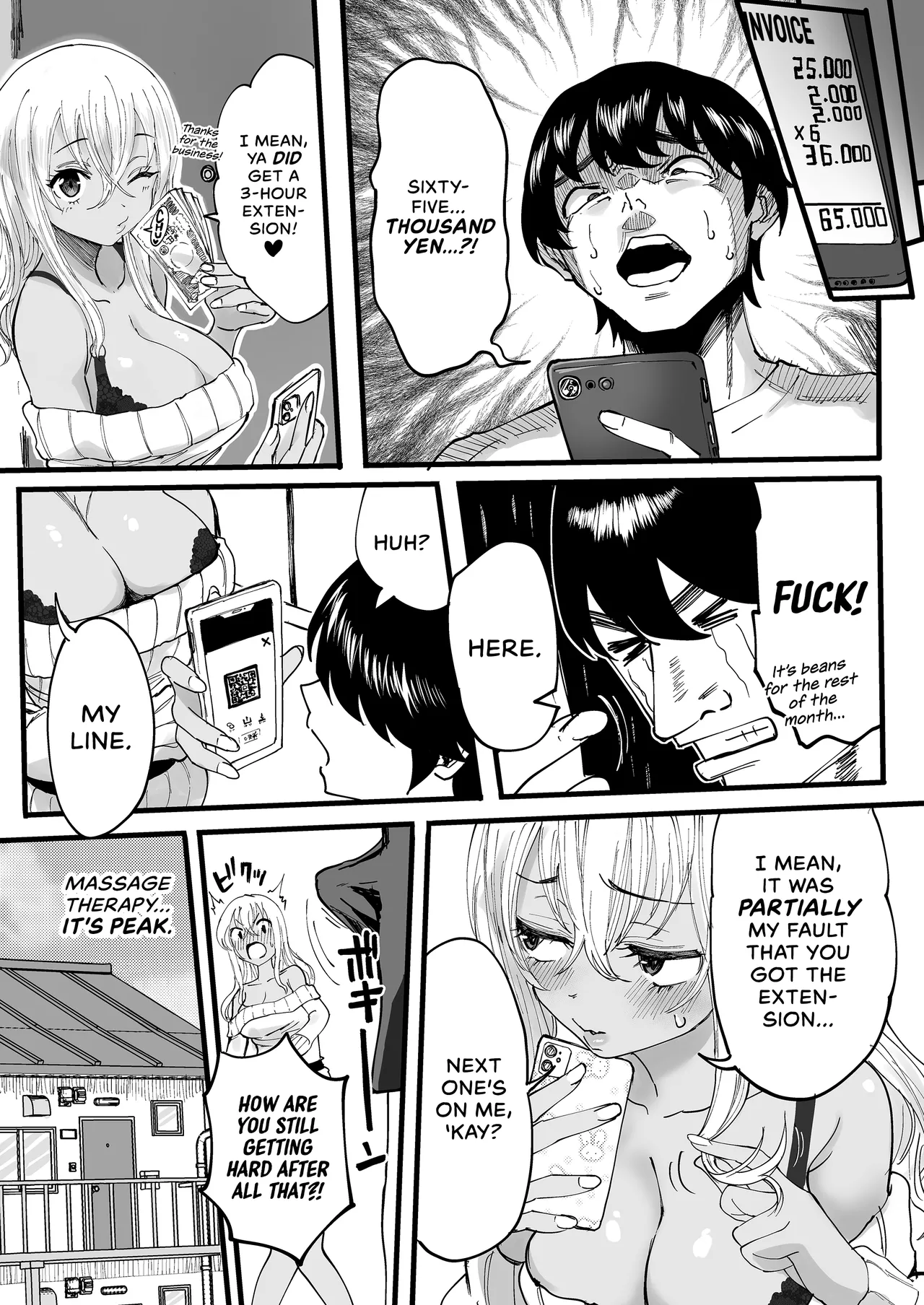 [Kurohamya (Kurosu)] Kurogal Men-esthe Jou ga Yarasetekureru Hanashi | Happy Endings with a Tanned Gyaru Massage Therapist [English] [head empty] [Digital] imagen número 41