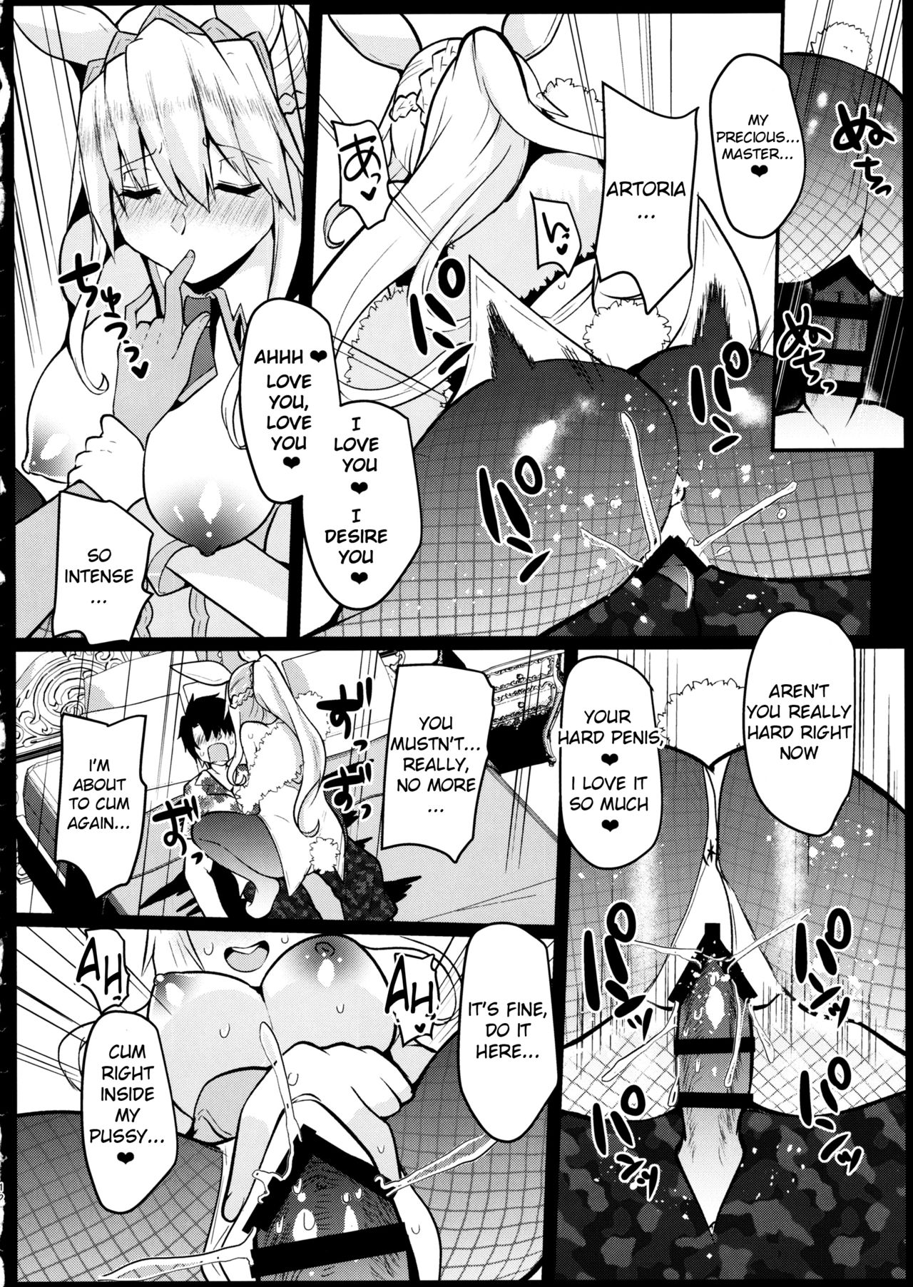 (C97) [Kuusou Monochrome (Abi)] Bunny ni Natta Artoria wa Seiyoku ga Sugoi (Fate/Grand Order) [English] [F.F.F.S.] 画像番号 11