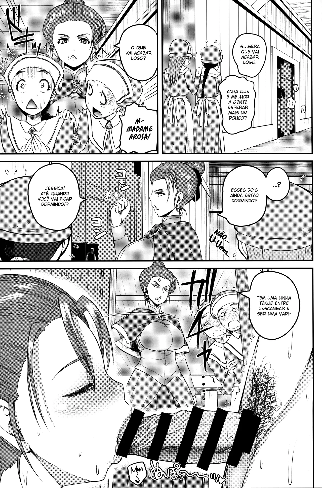 (C95) [Quick kick Lee (Yoshimura Tatsumaki)] Yome no Iroke ga Tsuyosugiru | My Wife Has Too Much Sex Appeal (Dragon Quest VIII) [Portuguese-BR] image number 6