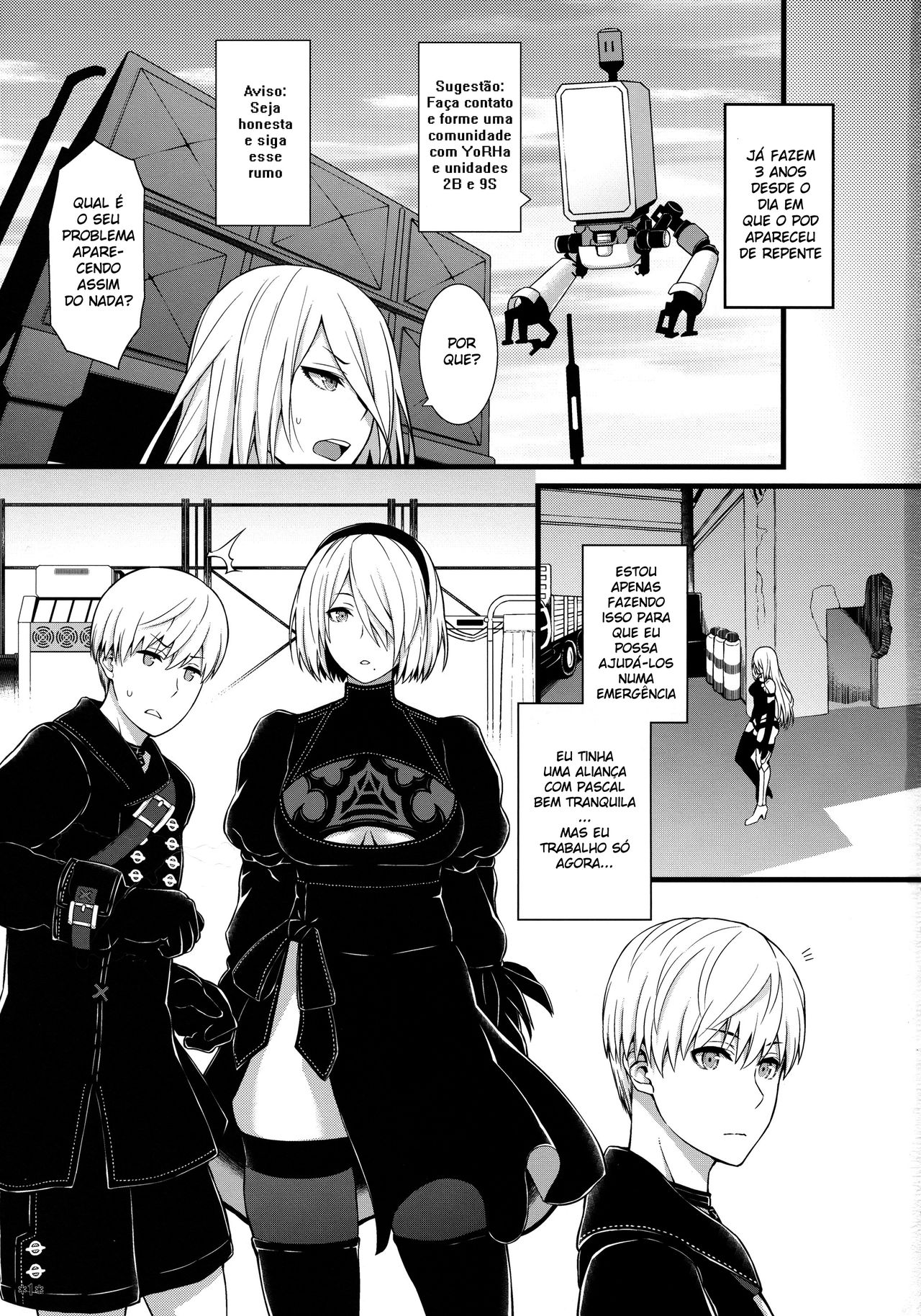 (COMIC1☆13) [Monmo Bokujou (Uron Rei)] Kimi no Egao ga Boku no Hoshi 2 (NieR:Automata) [Portuguese-BR] (DiegoVPR) 画像番号 2