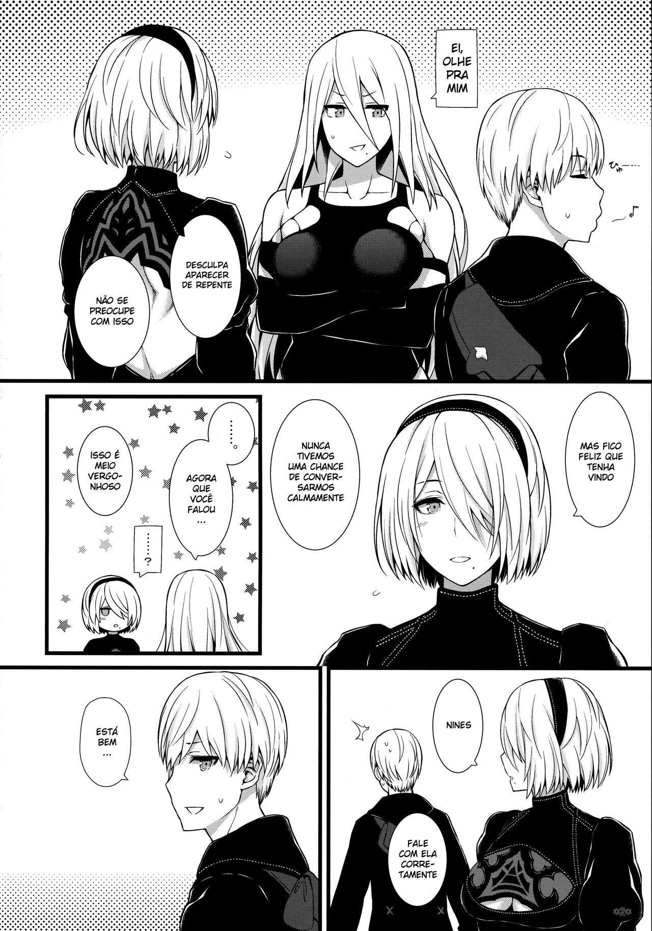 (COMIC1☆13) [Monmo Bokujou (Uron Rei)] Kimi no Egao ga Boku no Hoshi 2 (NieR:Automata) [Portuguese-BR] (DiegoVPR) изображение № 3