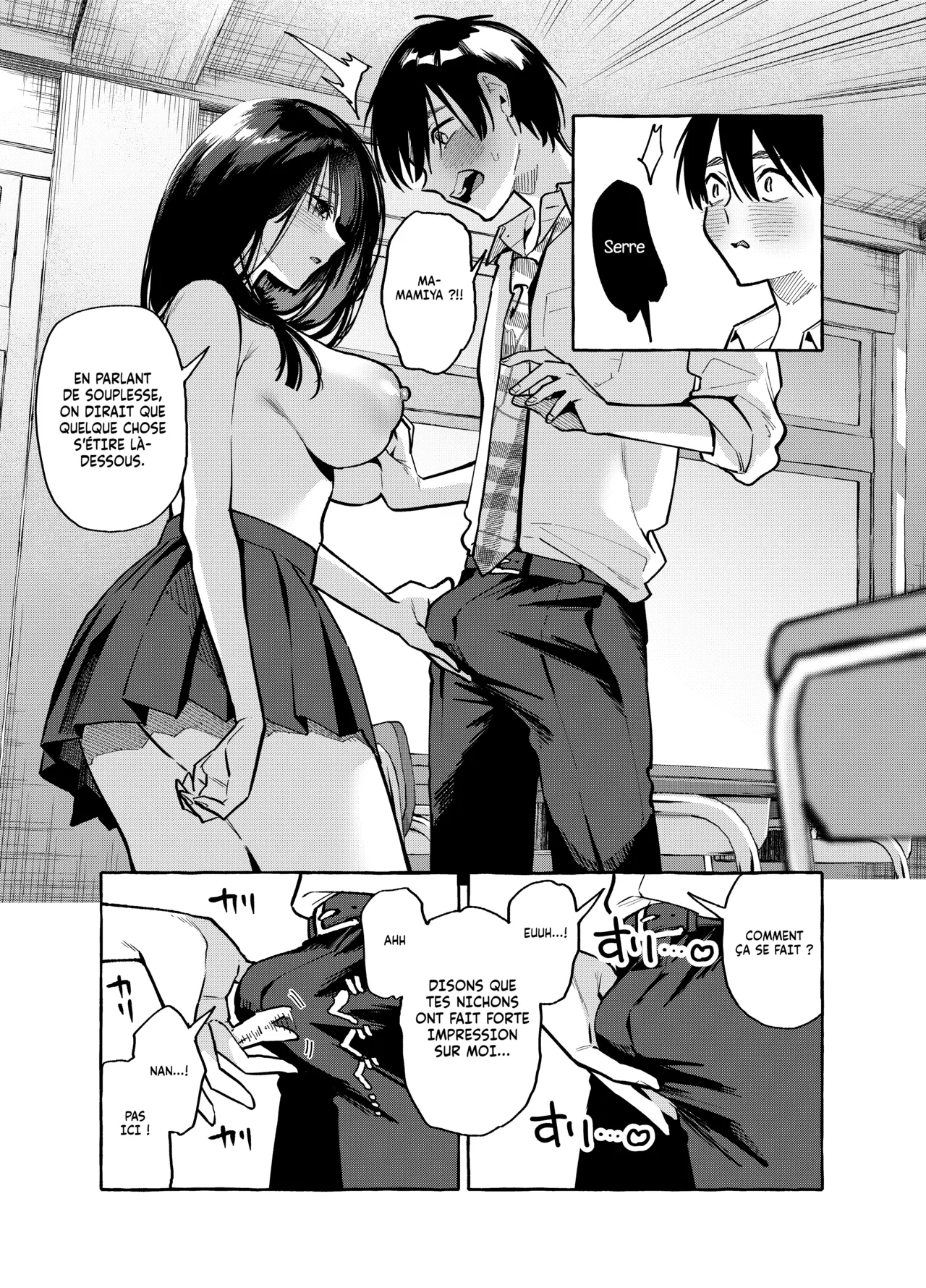 [Konoshiro Shinko (Yamagara Tasuku, Karasuma Yayoi)] Tonari no Seki no Mamiya-san - Mamiya shows off her boobs. [French] [Histoire d'Hentai] [Digital] numero di immagine  19