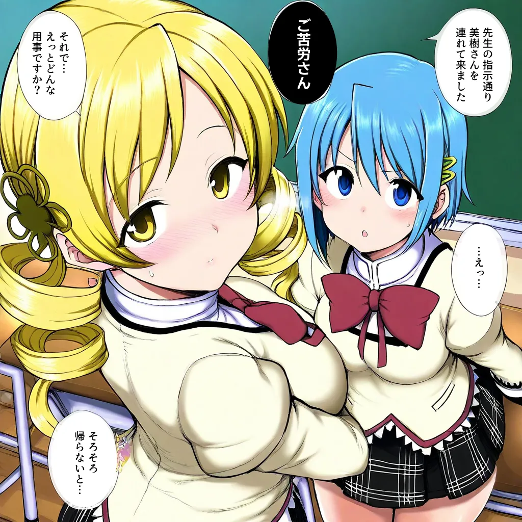 [Jkl] Mami and Sayaka Hypno [AI generated] 이미지 번호 4
