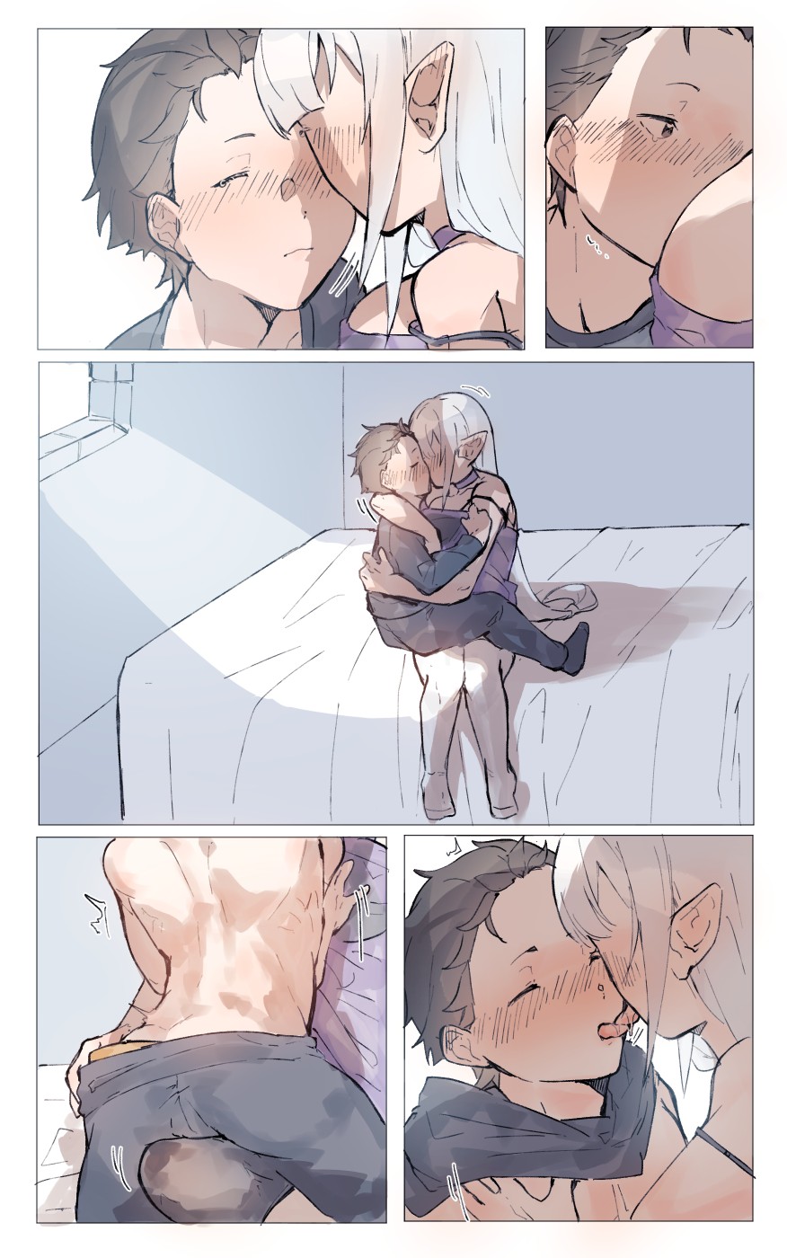 [Angel] Subaru x Emilia and Rem New Year 2025 (Re:Zero kara Hajimeru Isekai Seikatsu) image number 6