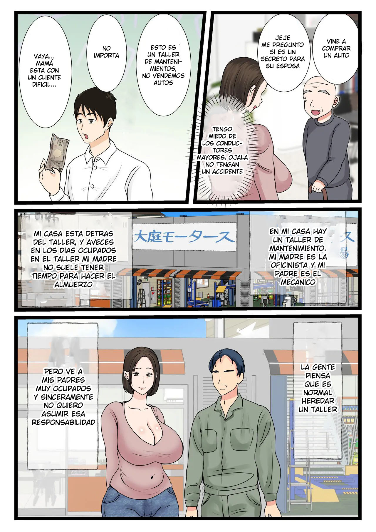 [Benii Kenkyuujo (Benisairo)] Ooba-san-chi no Okaa-san ~Musuko no Wagamama ni Juujun na Nichijou~ | La Madre de la Familia Oba ~Una Rutina Diaria de Sumisión a las Indulgencias de su Hijo~ [Spanish] [SrTraduc] 画像番号 4