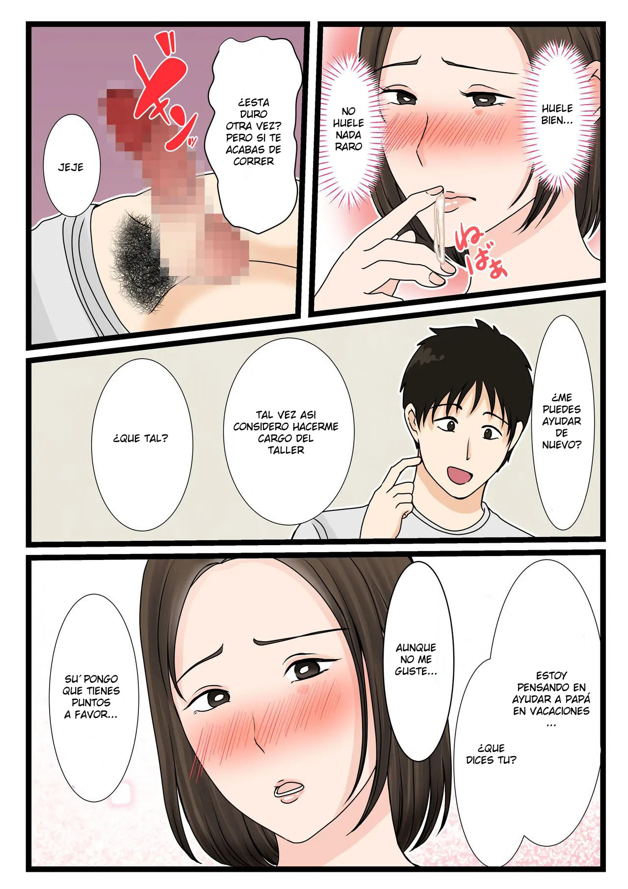 [Benii Kenkyuujo (Benisairo)] Ooba-san-chi no Okaa-san ~Musuko no Wagamama ni Juujun na Nichijou~ | La Madre de la Familia Oba ~Una Rutina Diaria de Sumisión a las Indulgencias de su Hijo~ [Spanish] [SrTraduc] 画像番号 17