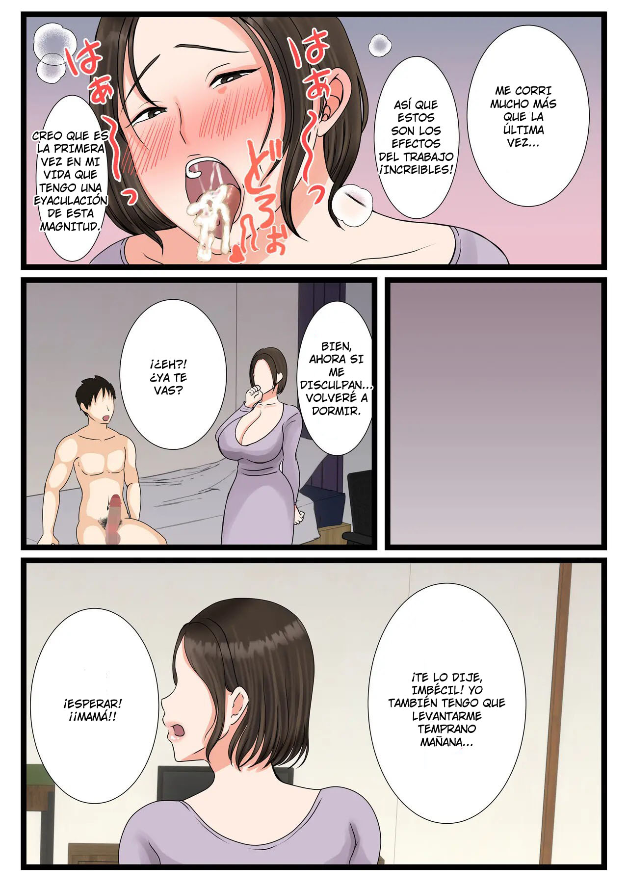 [Benii Kenkyuujo (Benisairo)] Ooba-san-chi no Okaa-san ~Musuko no Wagamama ni Juujun na Nichijou~ | La Madre de la Familia Oba ~Una Rutina Diaria de Sumisión a las Indulgencias de su Hijo~ [Spanish] [SrTraduc] 画像番号 61