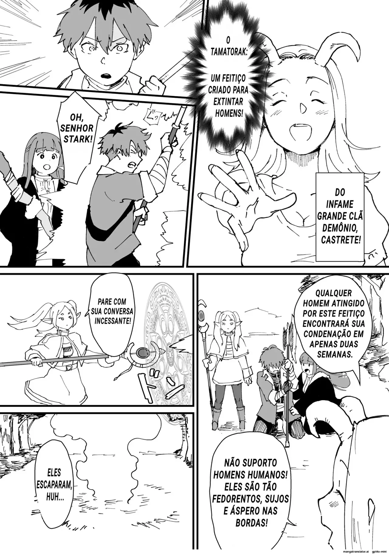 (C104) [Goma Brothers (Gomabura, Kirsi) Tama-traak ~Otoko o Korosu Mahou~ (Sousou no Frieren) [Portuguese-BR] image number 2