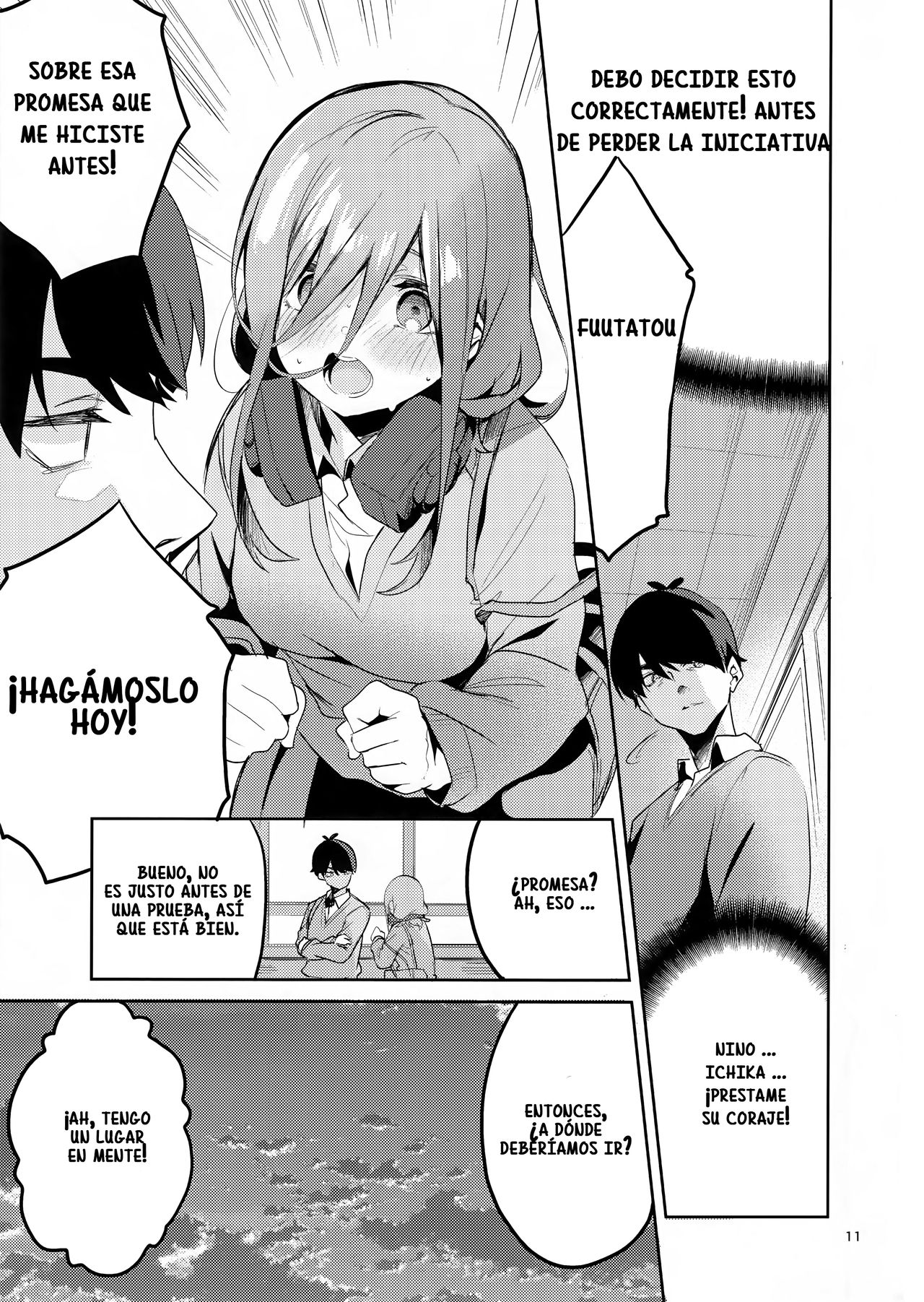 (C96) [Circle-FIORE (Ekakibit)] Miku no Baai (Gotoubun no Hanayome) [Spanish] image number 10