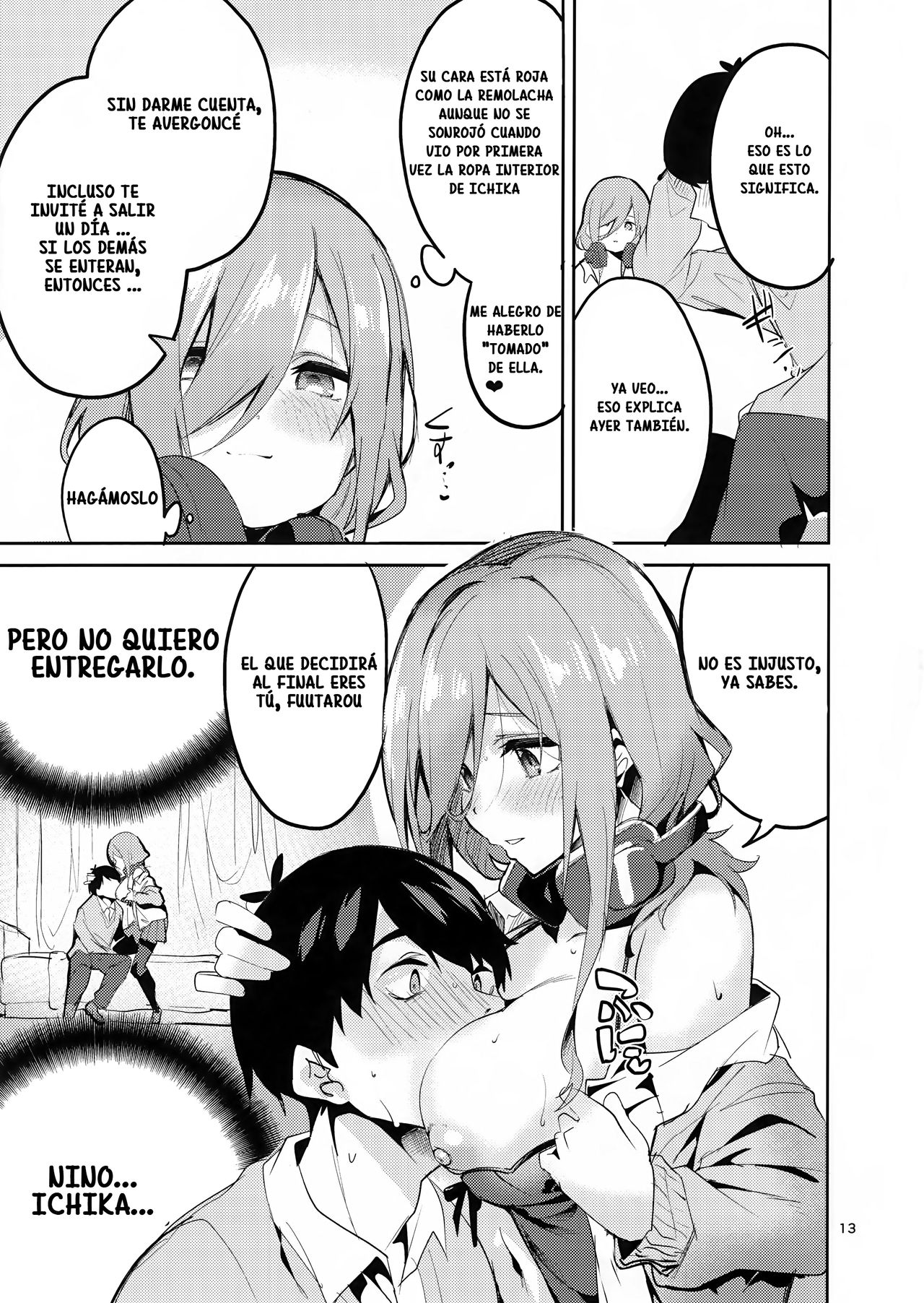 (C96) [Circle-FIORE (Ekakibit)] Miku no Baai (Gotoubun no Hanayome) [Spanish] image number 12