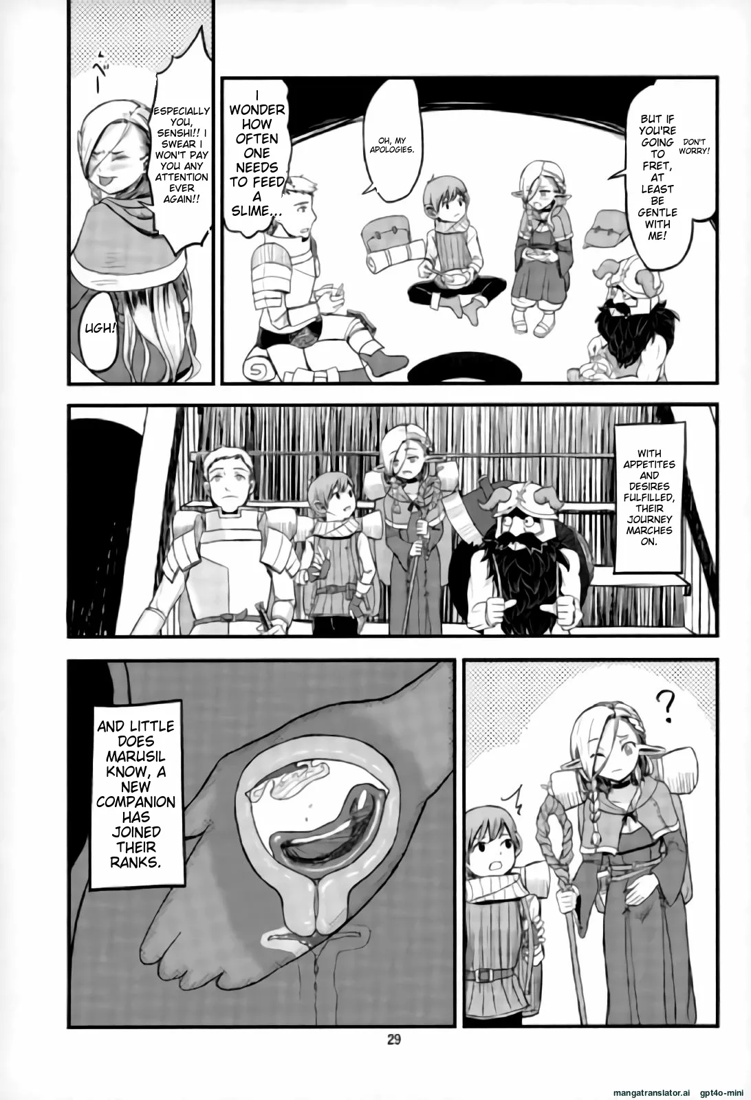 (COMIC1☆10) [crossray (Oomori Makoto)] Mou Onaka Ippai! (Dungeon Meshi) [English][MTL] 图片编号 26