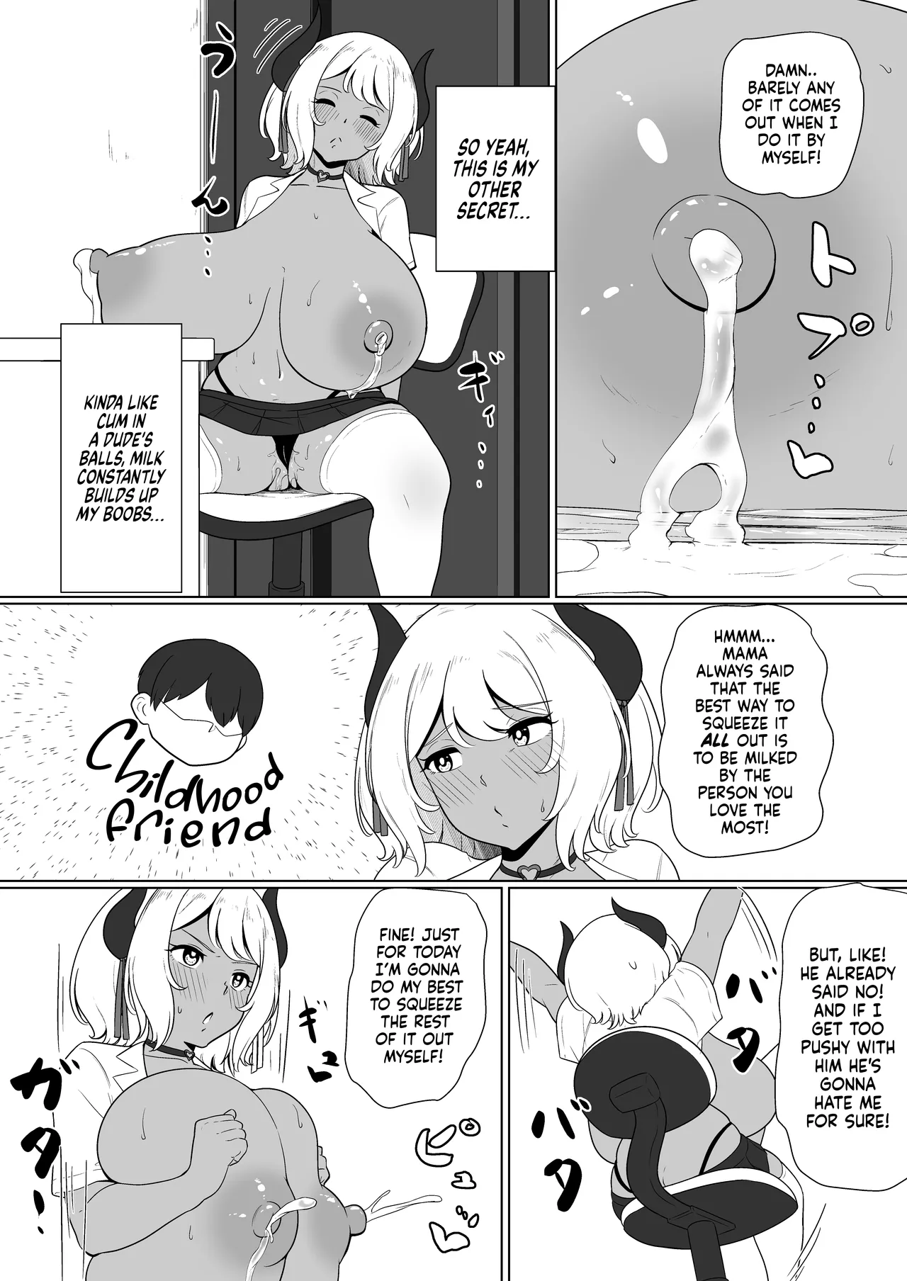 [Toiro-tei (Kuroiro Toiro)] inma na Osananajimi no Sakunyuu Jijou "Houkago Onedari Chichishibori Hen" ー Milking My Succubus Childhood Friend?! - Begging To Be Wrung Out After School! [English] [head empty] [Digital] Bildnummer 10
