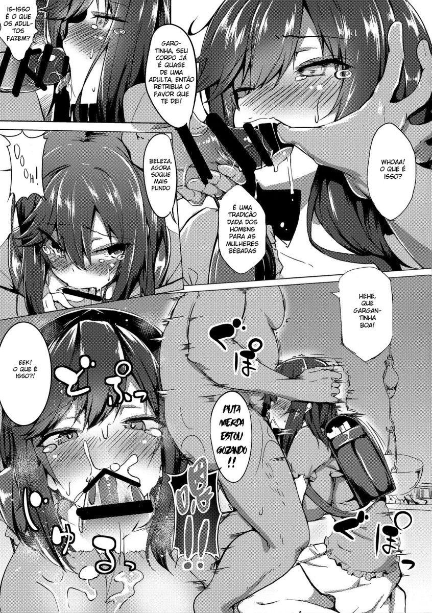 (C95) [Wisteria (Fuji-han)] Hotarun Hajimete no Osake (Non Non Biyori) [Portuguese-BR] 图片编号 5