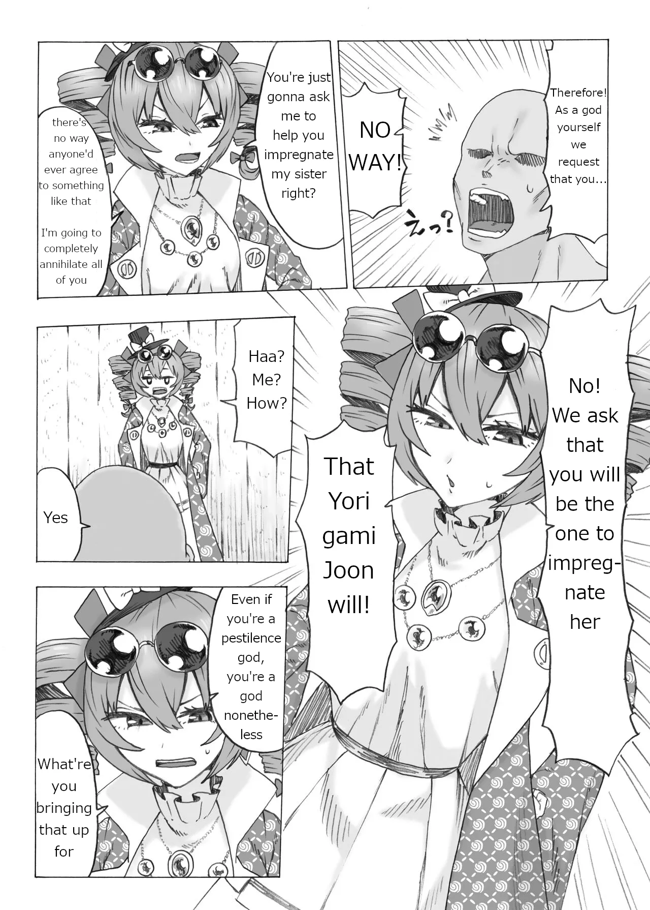 [Kee Sanpo (Kee-san)] Zettai ni Ninshin saseru Joon VS Zettai ni Ninshin shinai Shion | Absolutely will get you pregnant Joon VS. Absolutely will not get pregnant Shion (Touhou Project) [English] [Digital] image number 5