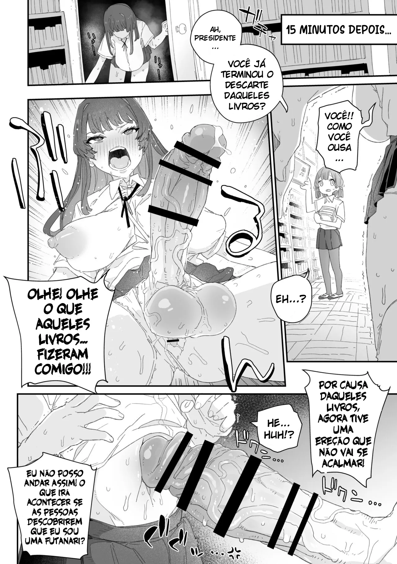 [PLATONiCA (Nyorubee)] Watashi no Fuuki o Midasun ja Nai!!! ~ Seiyoku Tsuyo Tsuyo Futanari Fuuki Iinchou ga Otokonoko de Midarechatta Sono Wake~ [Portuguese-BR] [Bocchi Tradução] 图片编号 3