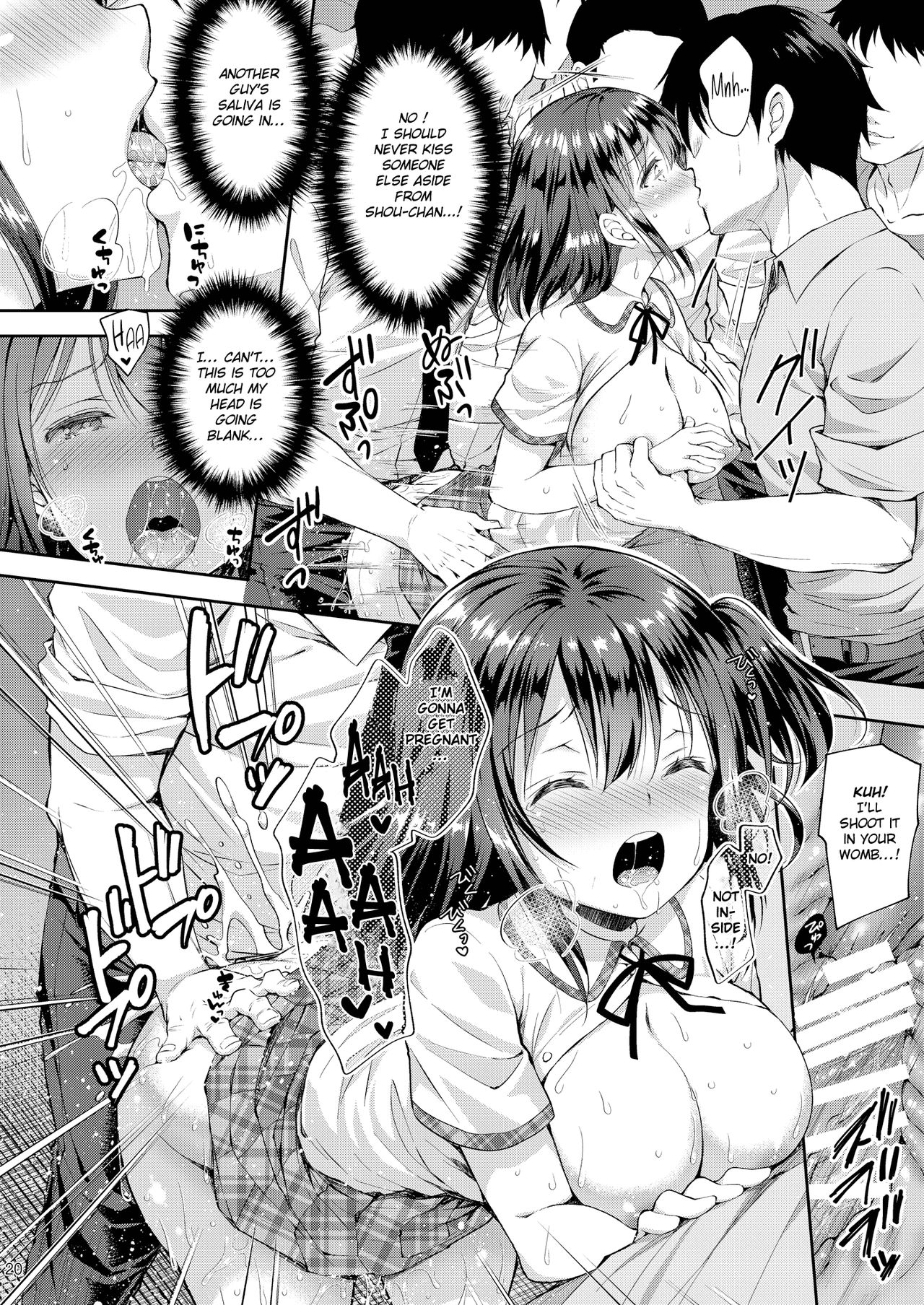 (COMIC1☆15) [Sugar*Berry*Syrup (Crowe)] Chijoku no Chikan Densha 4 ~ Kareshi ni Segamare Chikan Densha ni Notta Shoujo | ~Shameless Train Molester 4 ~The Girl Begged By Her Boyfriend To Ride The Molester Train~ [English] [obsoletezero] imagen número 20