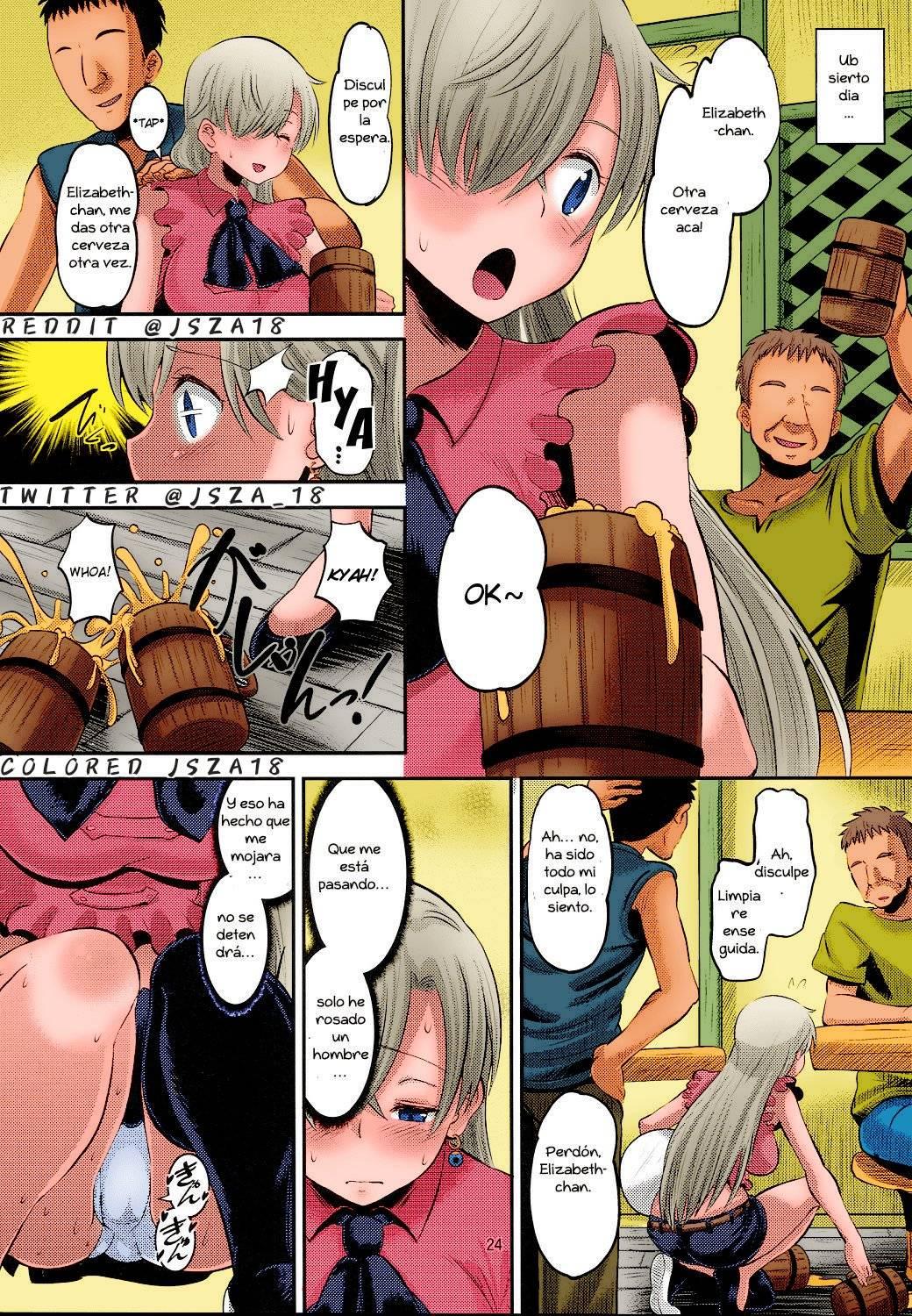 (C87) [AMP (Norakuro Nero)] Damasare Oujo Elizabeth (Nanatsu no Taizai) [Spanish] [Colorized] Bildnummer 23