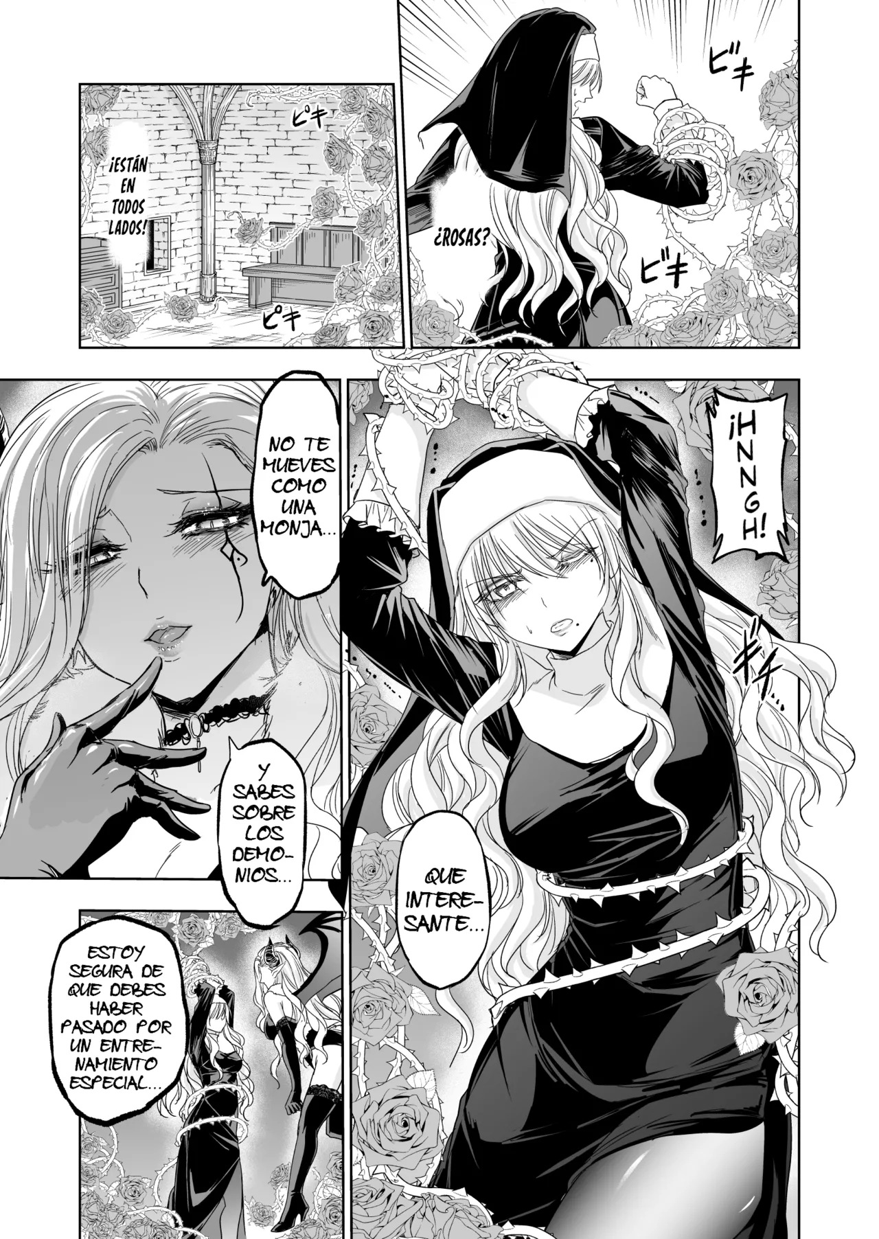 [Palace Inubousaki (Sister Maria Rosetta)] Shitsurakuen ~Haitoku ni Ochiru Seijo~ [Spanish] [Mapache Fansub] [Digital] Bildnummer 16