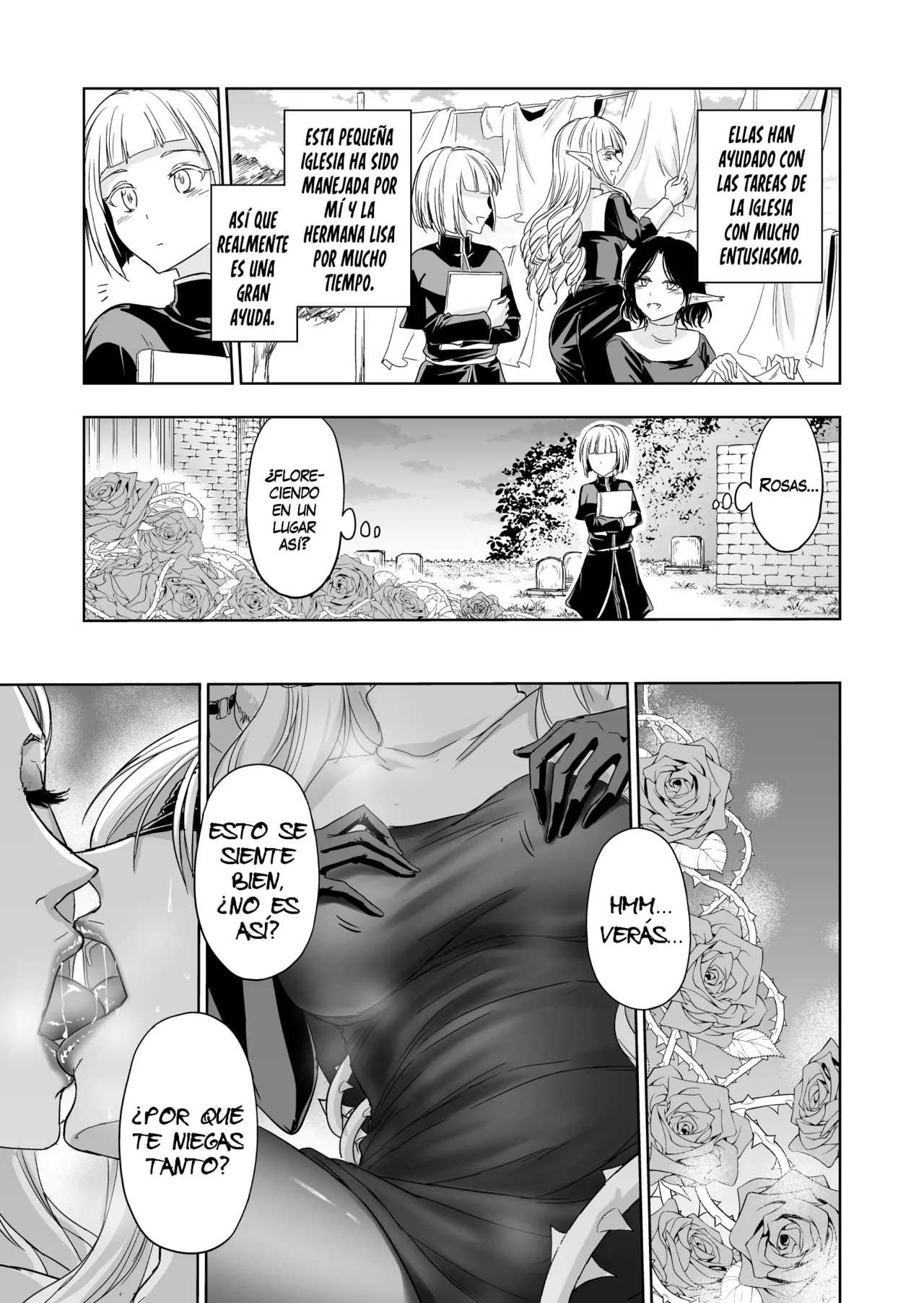 [Palace Inubousaki (Sister Maria Rosetta)] Shitsurakuen ~Haitoku ni Ochiru Seijo~ [Spanish] [Mapache Fansub] [Digital] Bildnummer 20