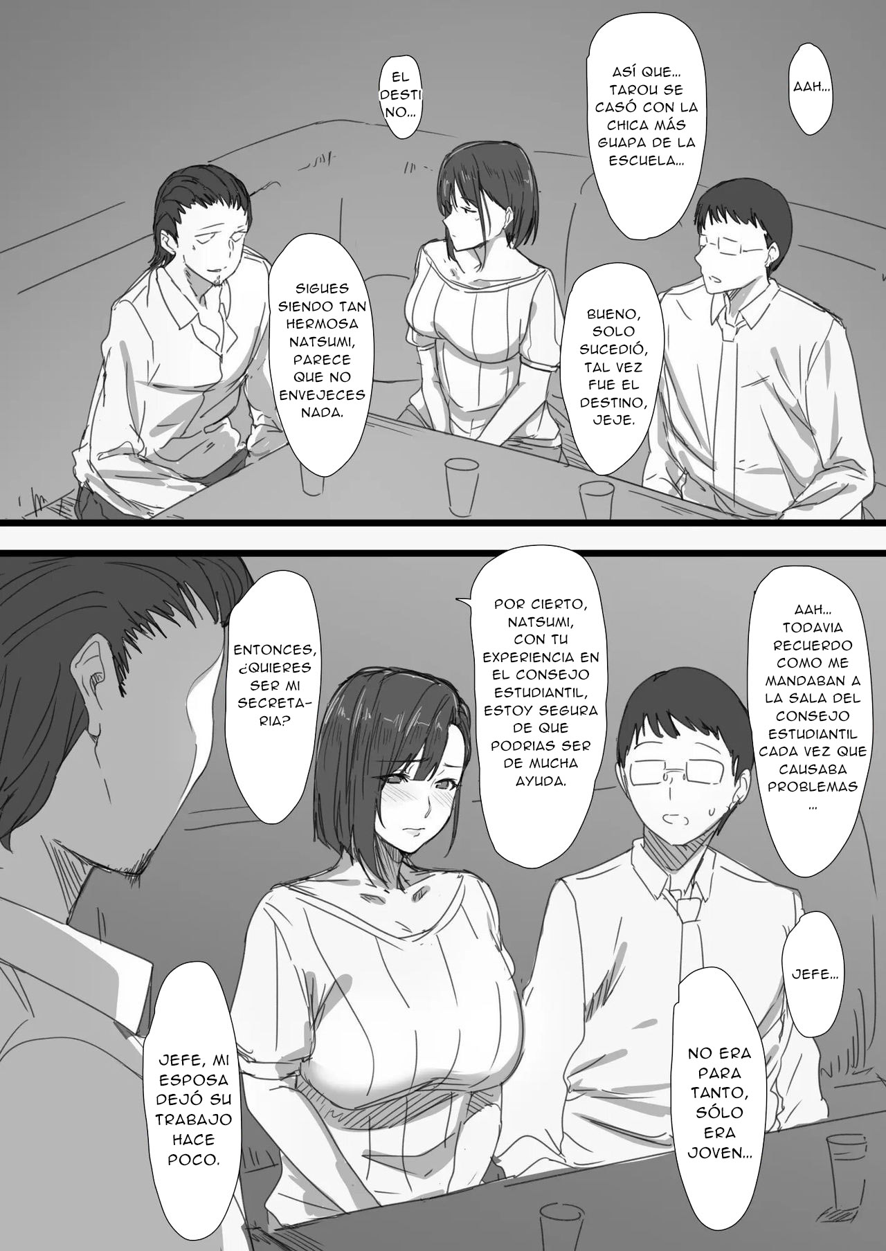 [Hari Poteto] Kouman Tsuma ga Netorarete - Charao no Kyokon ni Ochita Pride | La Infidelidad de una Esposa Orgullosa - Un Orgullo Destrozado por la Gran Verga de un Bravucón [Spanish] [New Scan Doujin] Bildnummer 8