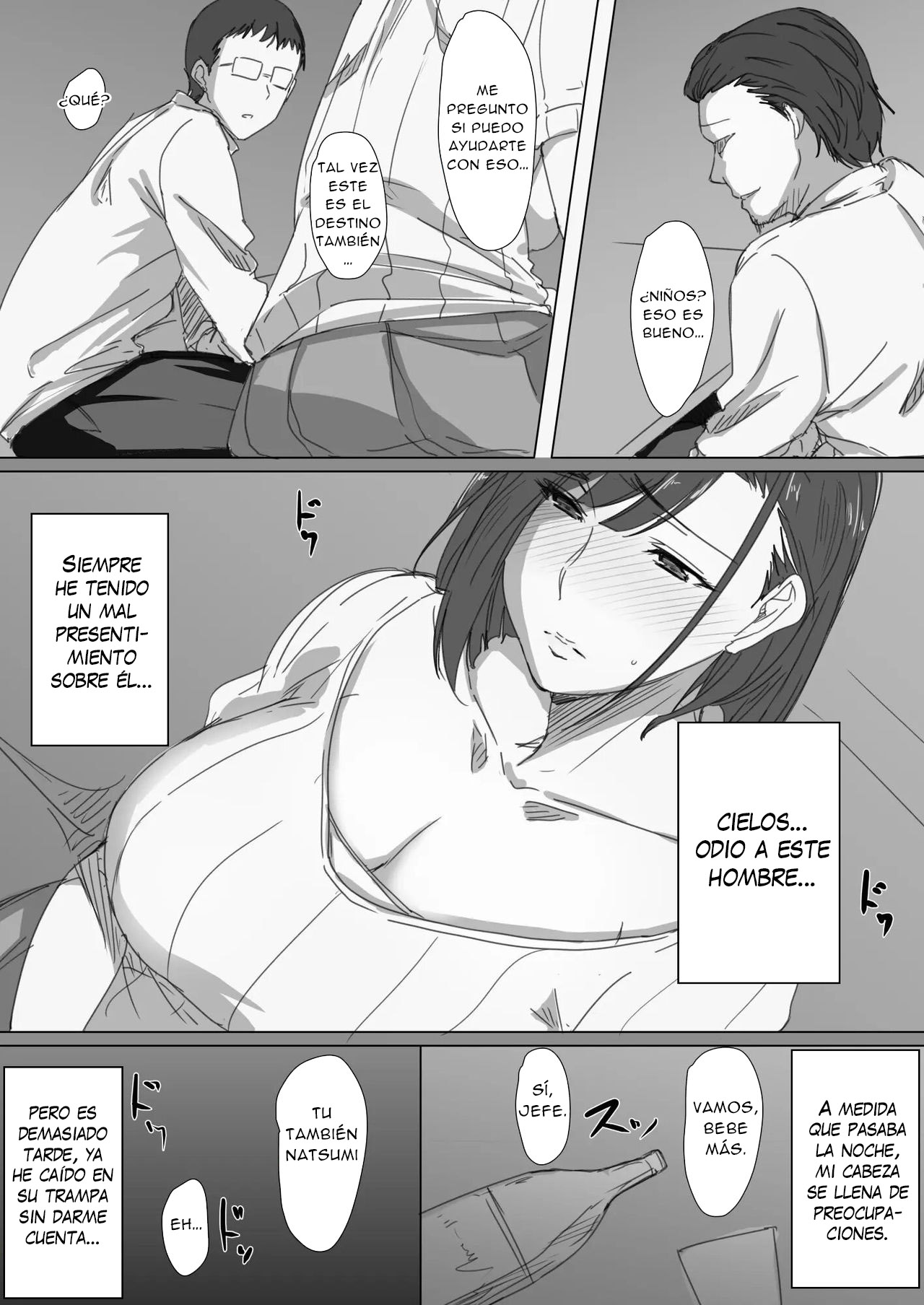 [Hari Poteto] Kouman Tsuma ga Netorarete - Charao no Kyokon ni Ochita Pride | La Infidelidad de una Esposa Orgullosa - Un Orgullo Destrozado por la Gran Verga de un Bravucón [Spanish] [New Scan Doujin] Bildnummer 9