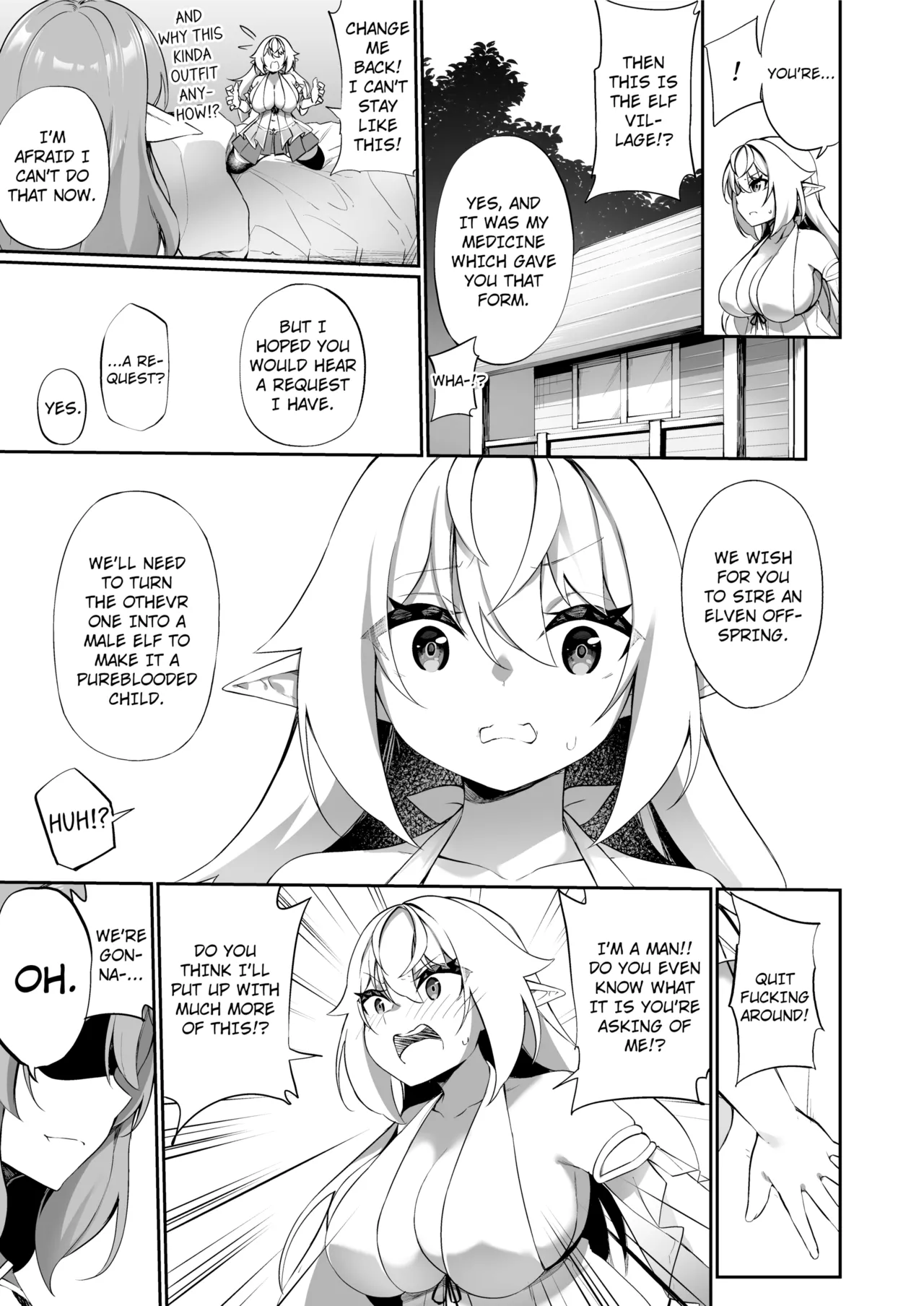 [Slime no Kanmuri (Kanmuri)] ♂ Boukensha-san ga ♀ Elf ni Sarete Shinyuu(Nakama) to Musubareru Hanashi | The Bonding Tale of ♂Adventurer-turned-♀Elf and Her Comrade [English] [Uncensored] [Digital] Bildnummer 14