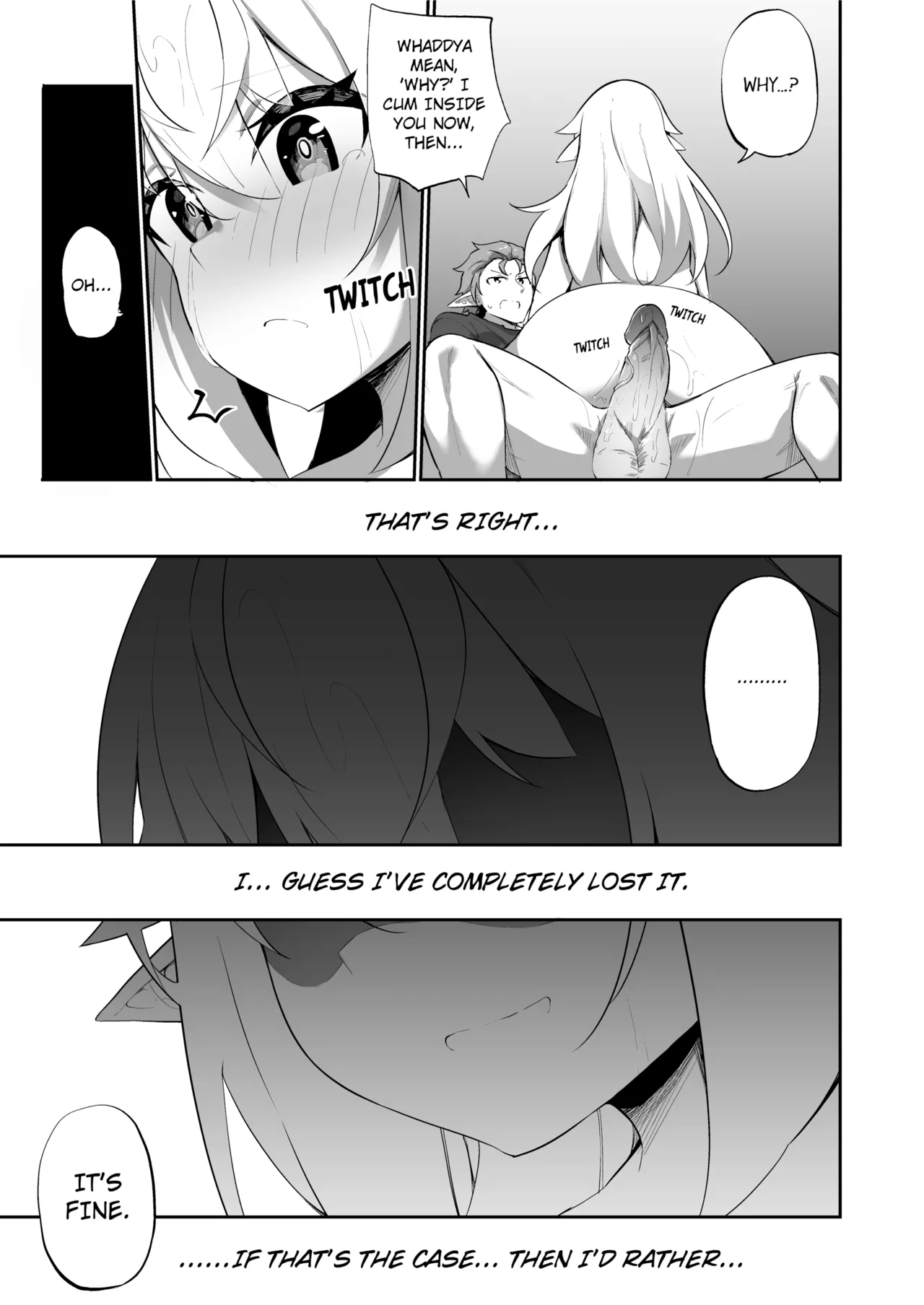 [Slime no Kanmuri (Kanmuri)] ♂ Boukensha-san ga ♀ Elf ni Sarete Shinyuu(Nakama) to Musubareru Hanashi | The Bonding Tale of ♂Adventurer-turned-♀Elf and Her Comrade [English] [Uncensored] [Digital] Bildnummer 30