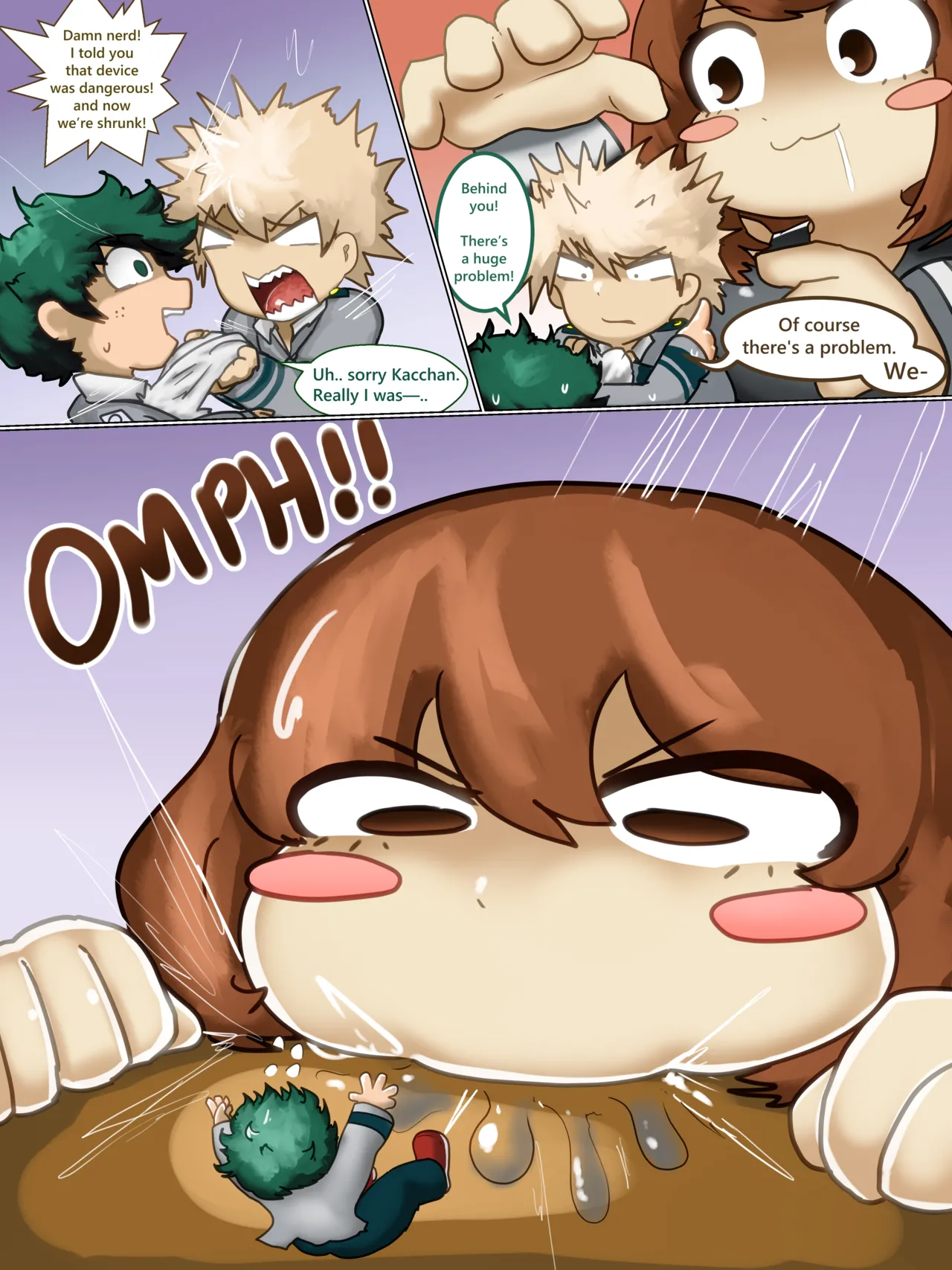 [Hughoftheskies] Ochako swallows Bakugo 画像番号 1