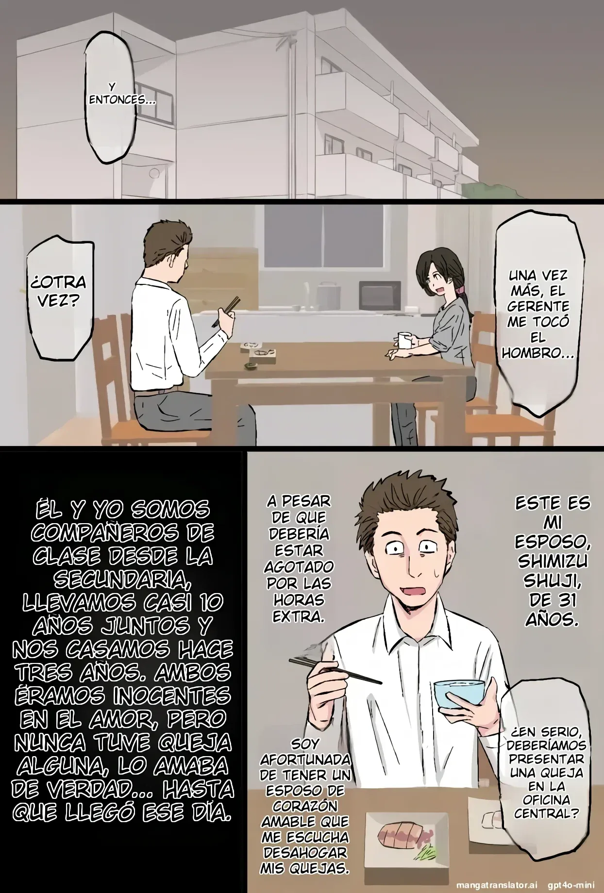 [Kintama Ookami] Senshokuzuma ~Jimi de Kyonyuu na Shufu ga Dosukebe Hihi Jijii no Iro ni Somaru made~ | Esposa Infiel 1 ~Cómo una Ama de Casa Sencilla y Voluptuosa se Convierte en una Mujer Lasciva~ [Spanish] [NTRForever] 画像番号 6