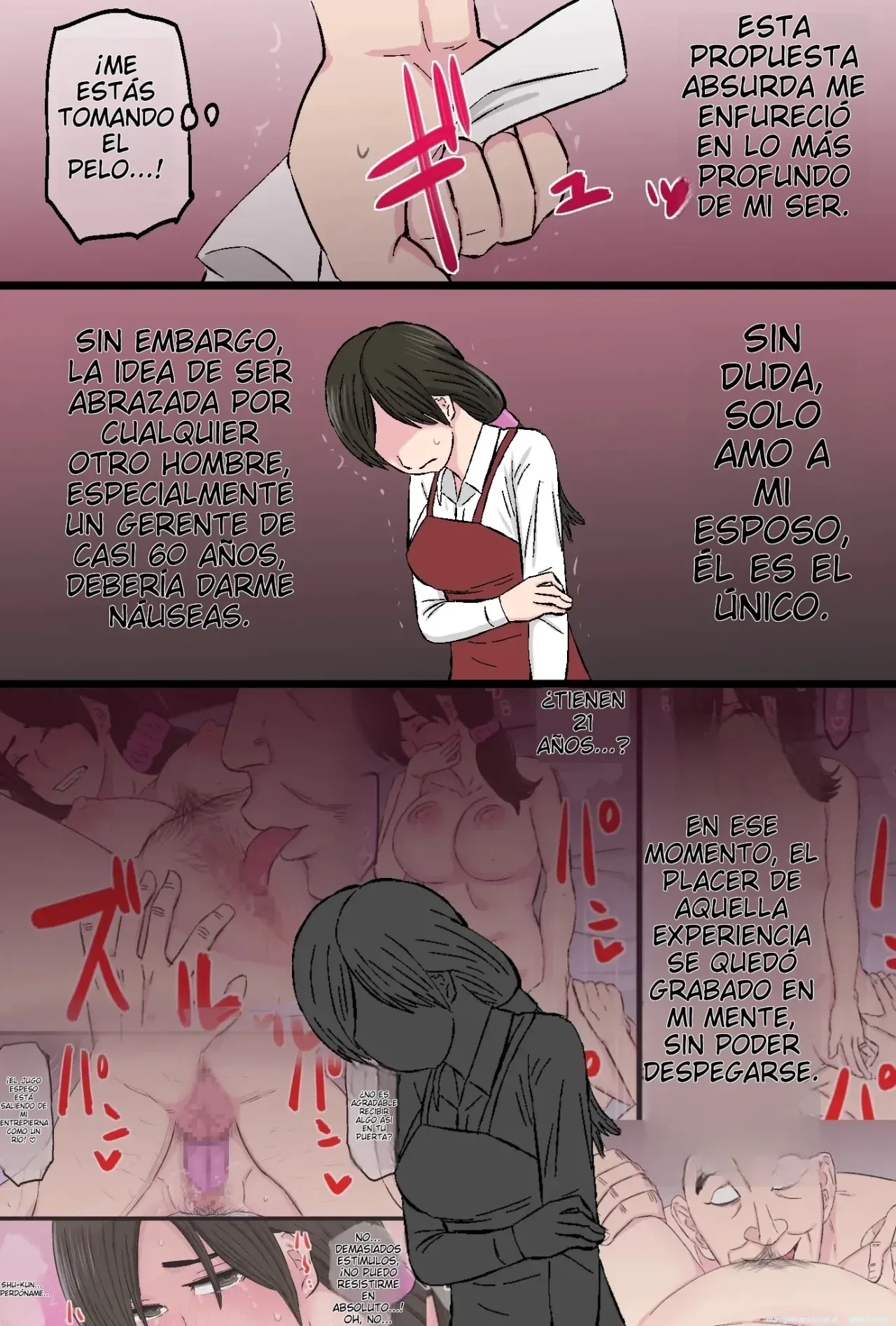 [Kintama Ookami] Senshokuzuma ~Jimi de Kyonyuu na Shufu ga Dosukebe Hihi Jijii no Iro ni Somaru made~ | Esposa Infiel 1 ~Cómo una Ama de Casa Sencilla y Voluptuosa se Convierte en una Mujer Lasciva~ [Spanish] [NTRForever] 画像番号 40