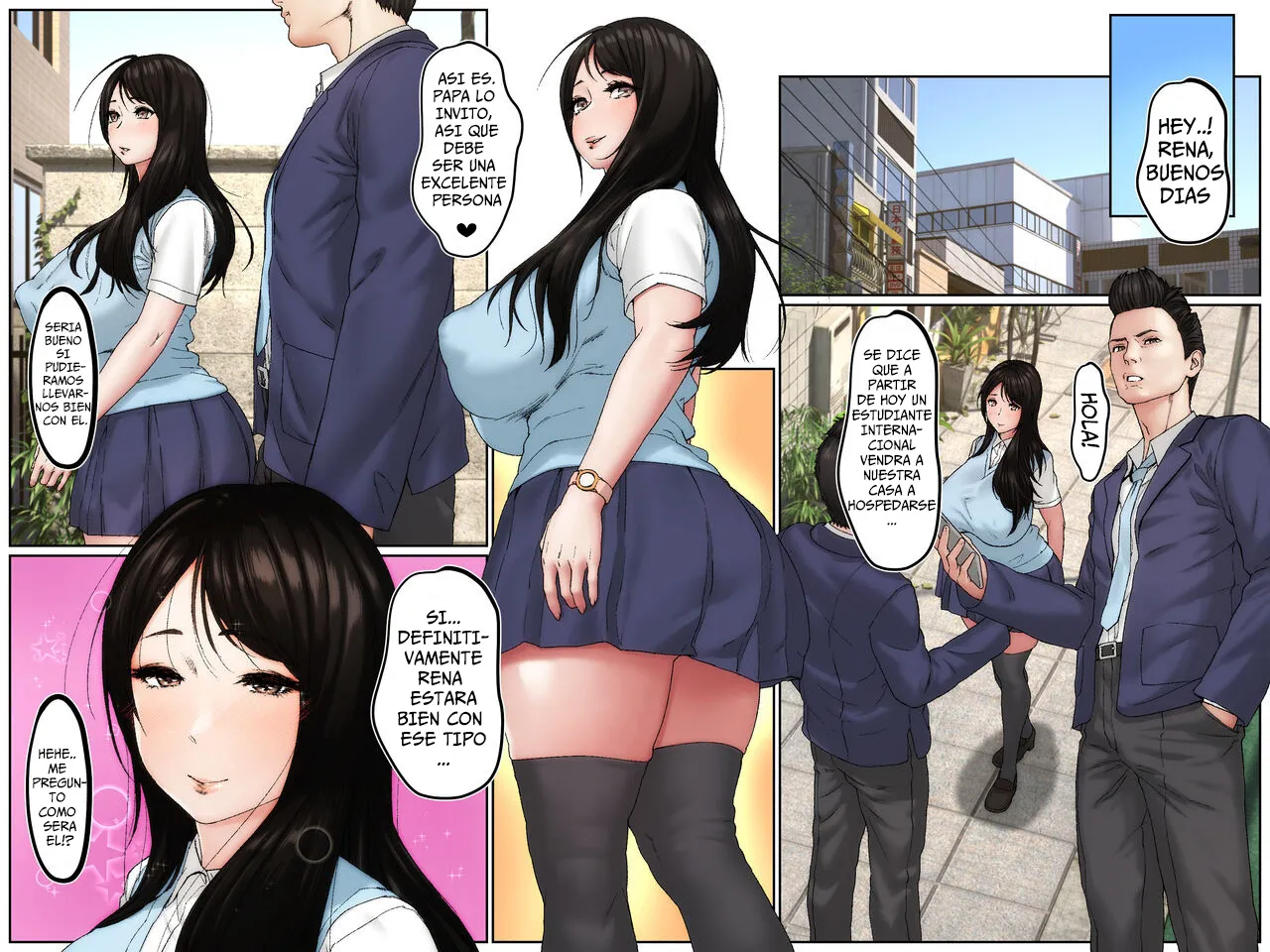 [Spongehead (Daruguxwa)] Gaikokujin Ryuugakusei ni Netorareru Kanojo [Español] [Sr. Doujinshi] image number 3