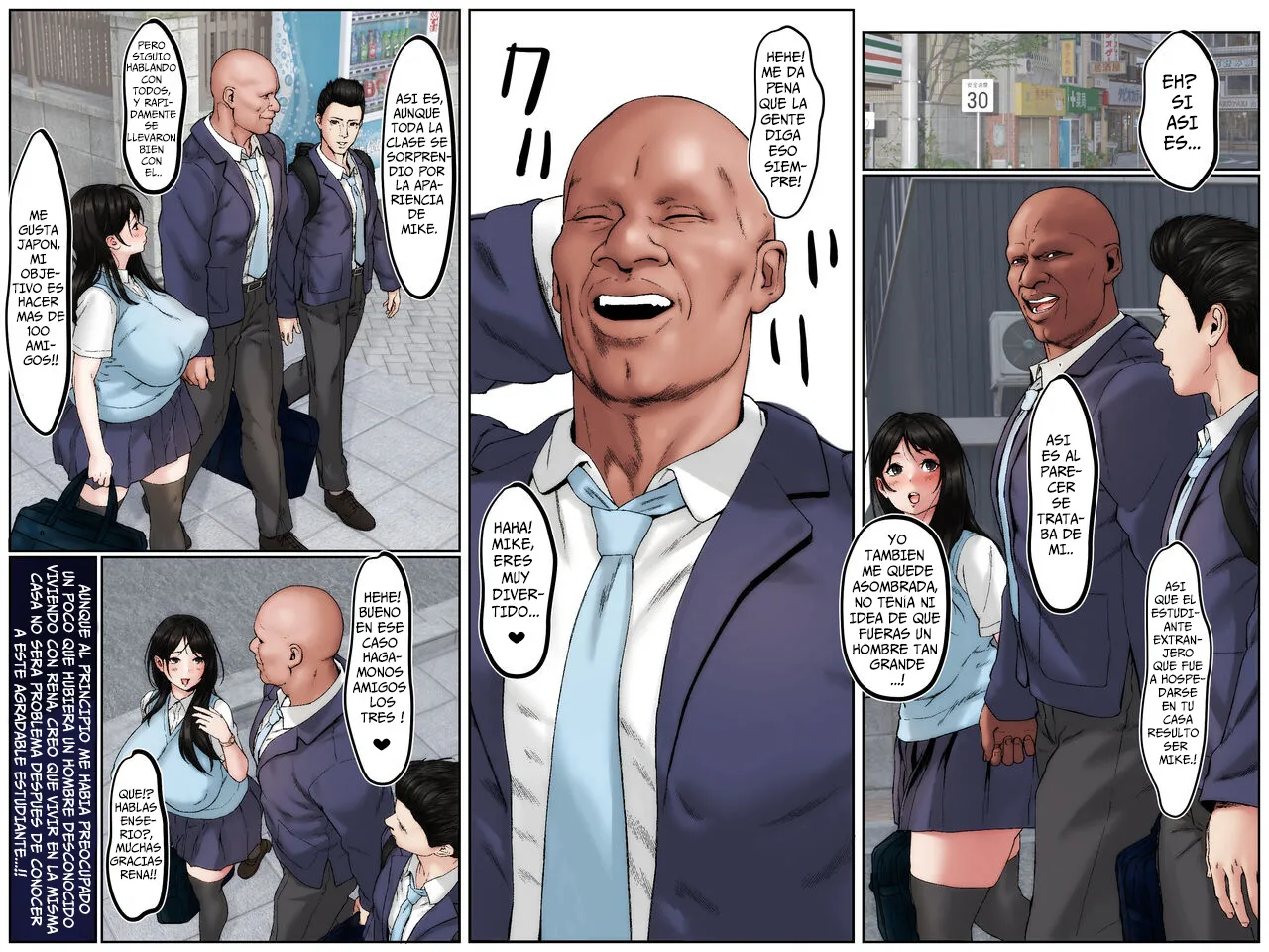 [Spongehead (Daruguxwa)] Gaikokujin Ryuugakusei ni Netorareru Kanojo [Español] [Sr. Doujinshi] image number 5