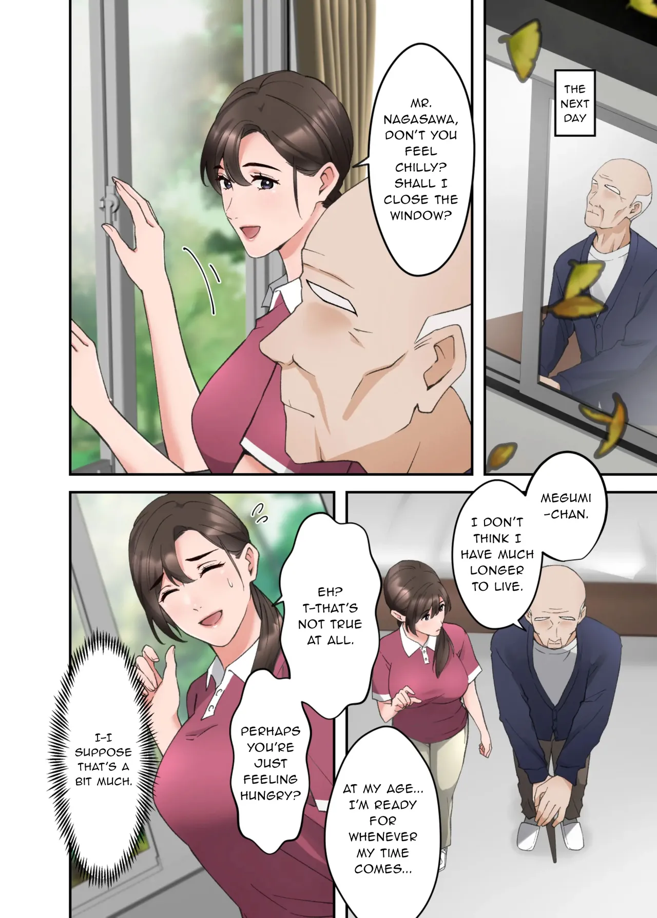 [ELICA] Hitozuma no Kaigoshi ga Yoboyobo Jii-san ni Ikasare Makuru Hanashi [English] image number 5