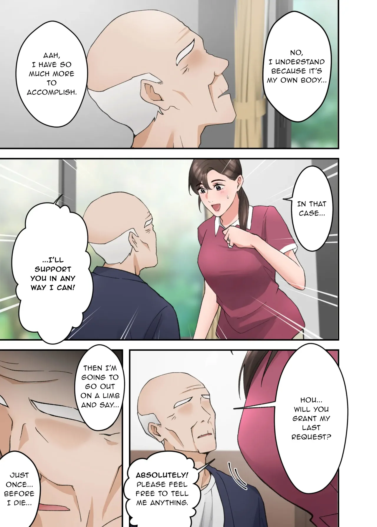 [ELICA] Hitozuma no Kaigoshi ga Yoboyobo Jii-san ni Ikasare Makuru Hanashi [English] image number 6